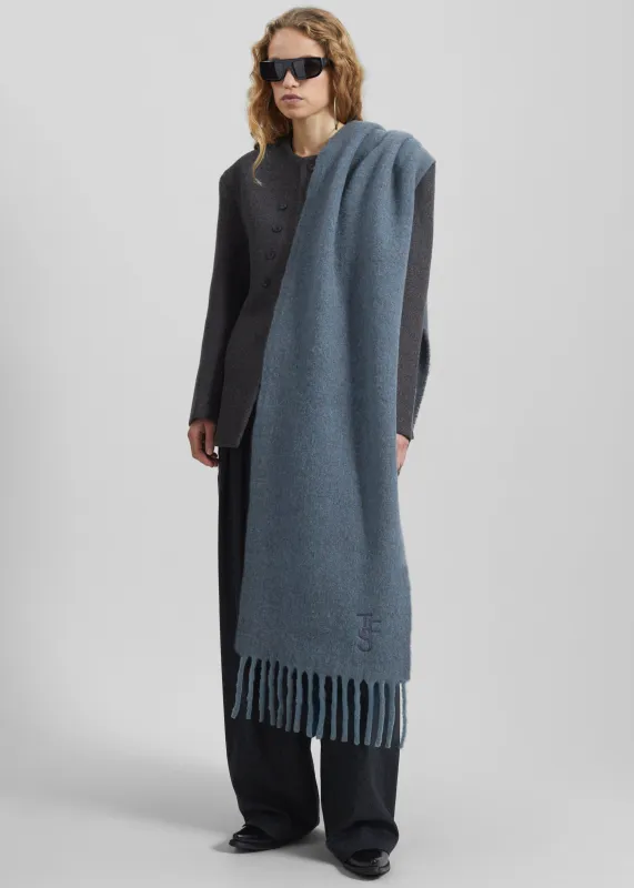 Olari Alpaca Blend Scarf - Dark Grey made by Frankie Shop
