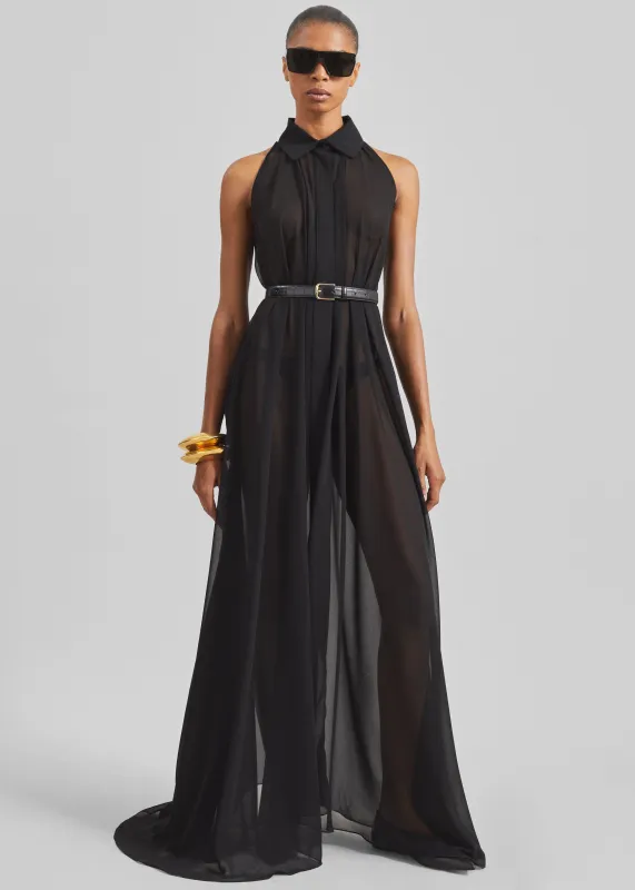 Sukie Sheer Halterneck Dress - Black sold by Frankie Shop