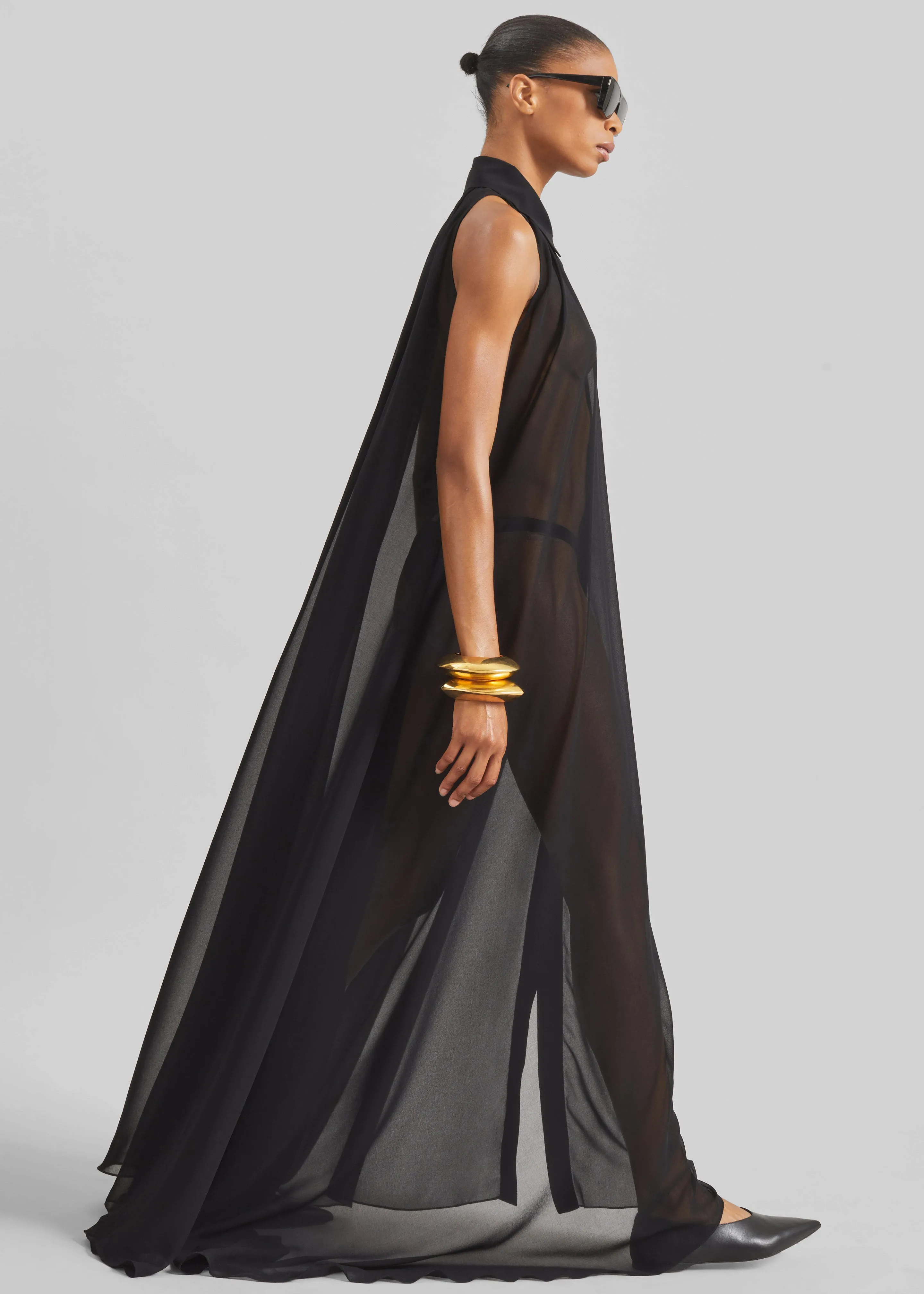 Sukie Sheer Halterneck Dress - Black sold by Frankie Shop product image thumbnail 4