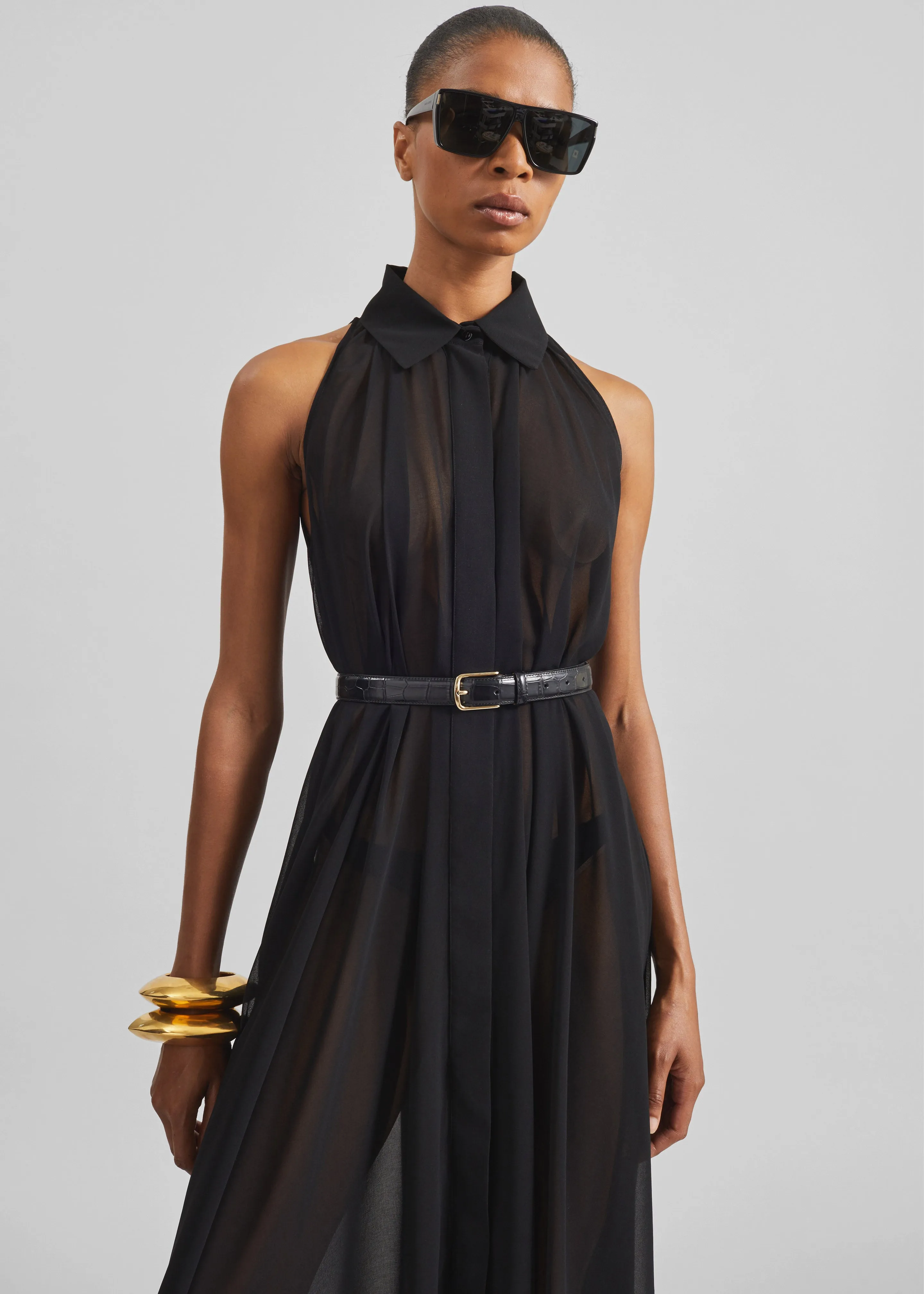 Sukie Sheer Halterneck Dress - Black sold by Frankie Shop product image thumbnail 2