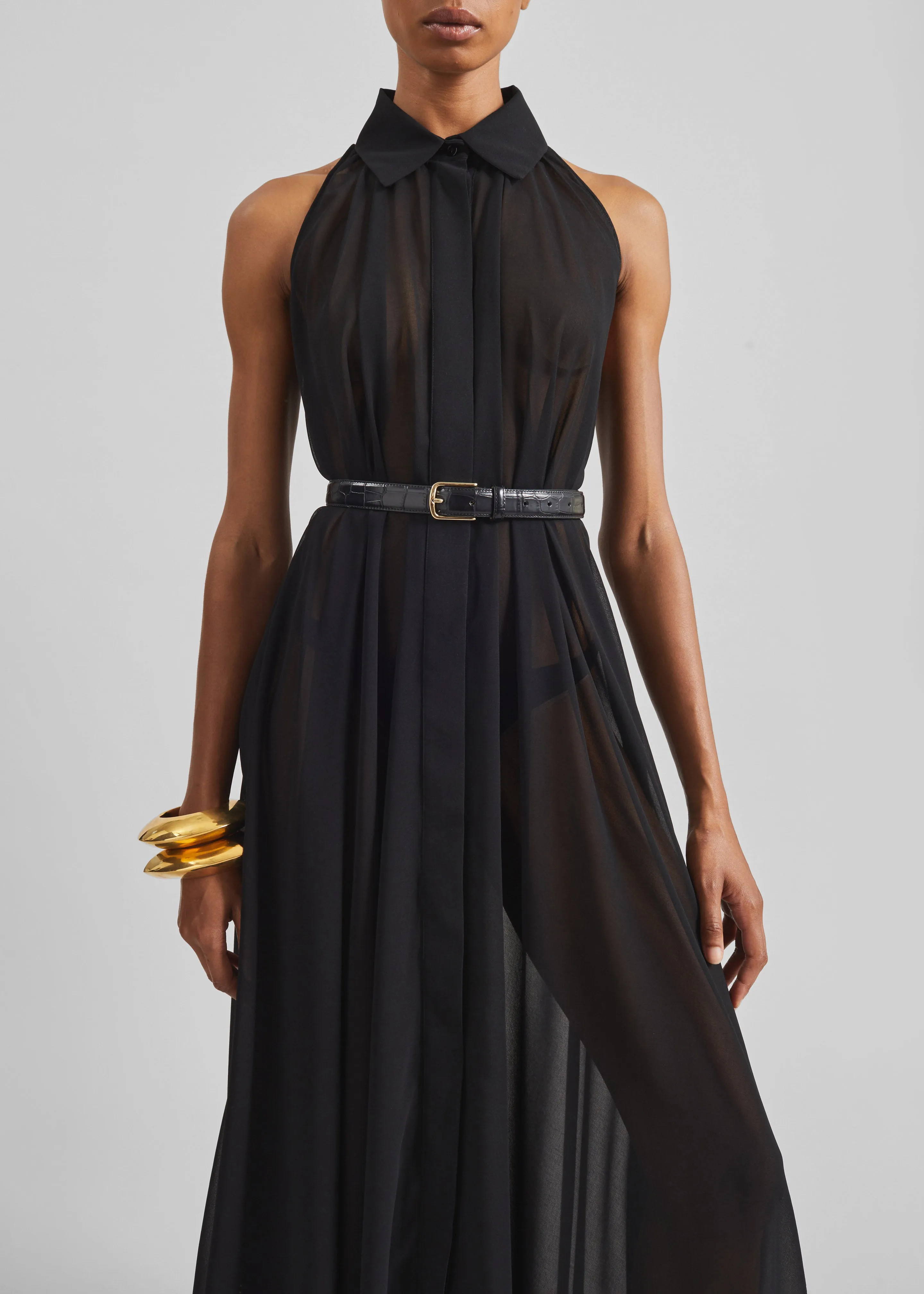 Sukie Sheer Halterneck Dress - Black sold by Frankie Shop product image thumbnail 5