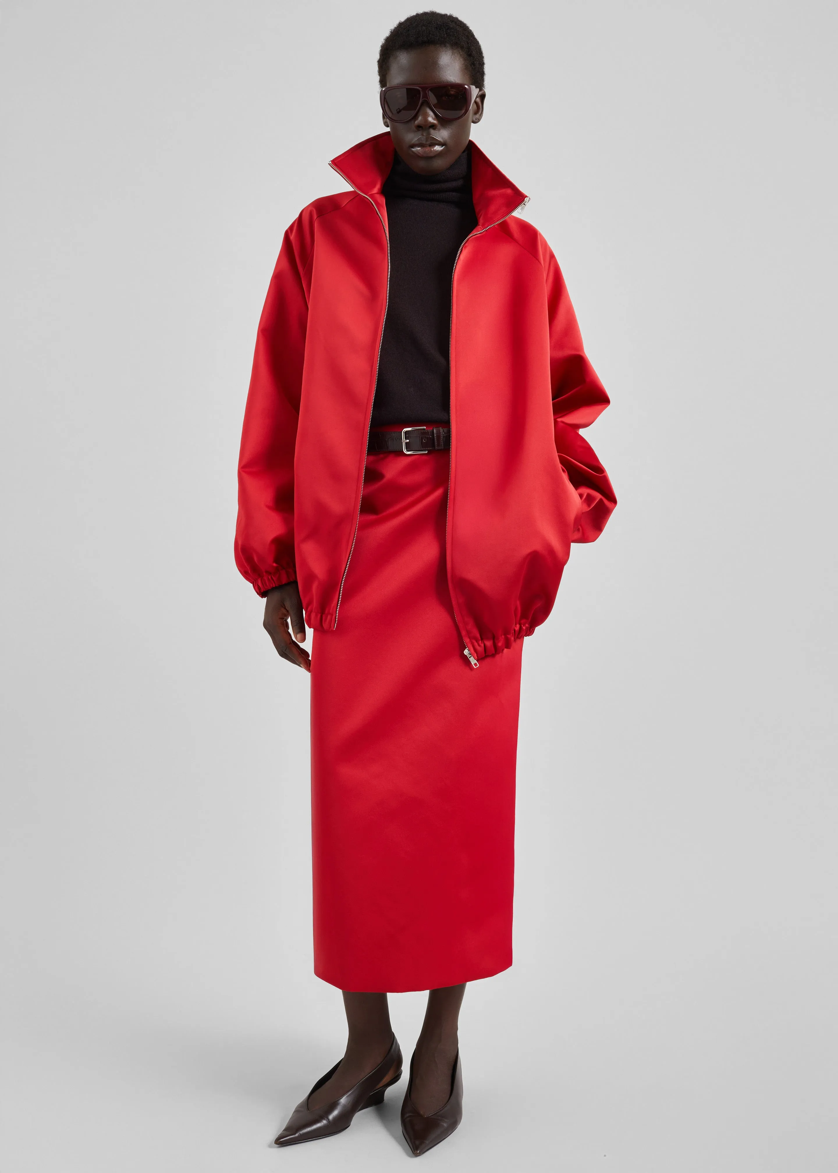 Baxter Satin Track Jacket - Red sold by Frankie Shop product image thumbnail 4