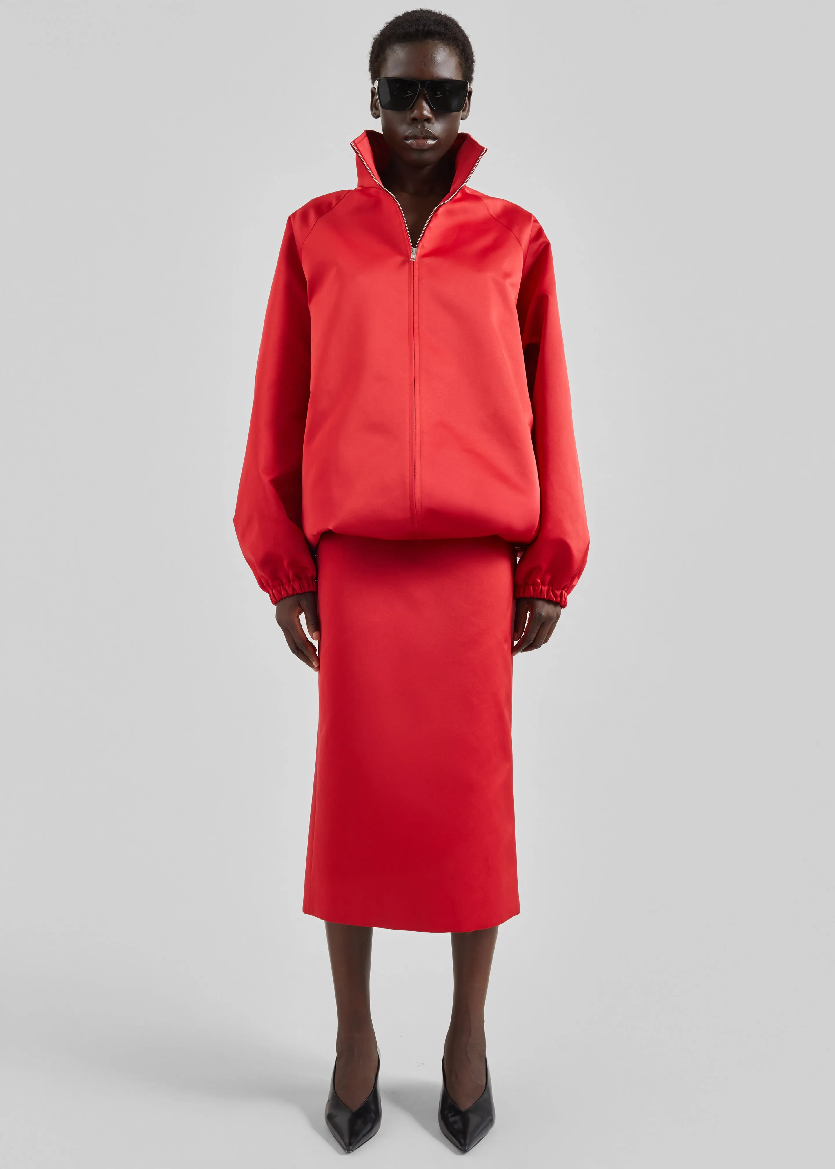 Baxter Satin Track Jacket - Red sold by Frankie Shop product image thumbnail 2