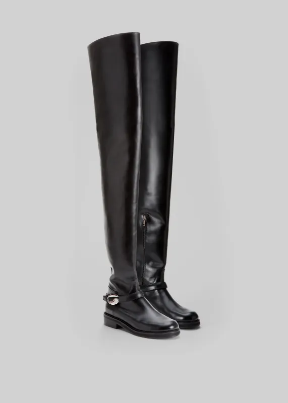 Coperni Belt High Cavalier Boots - Black made by Coperni Paris