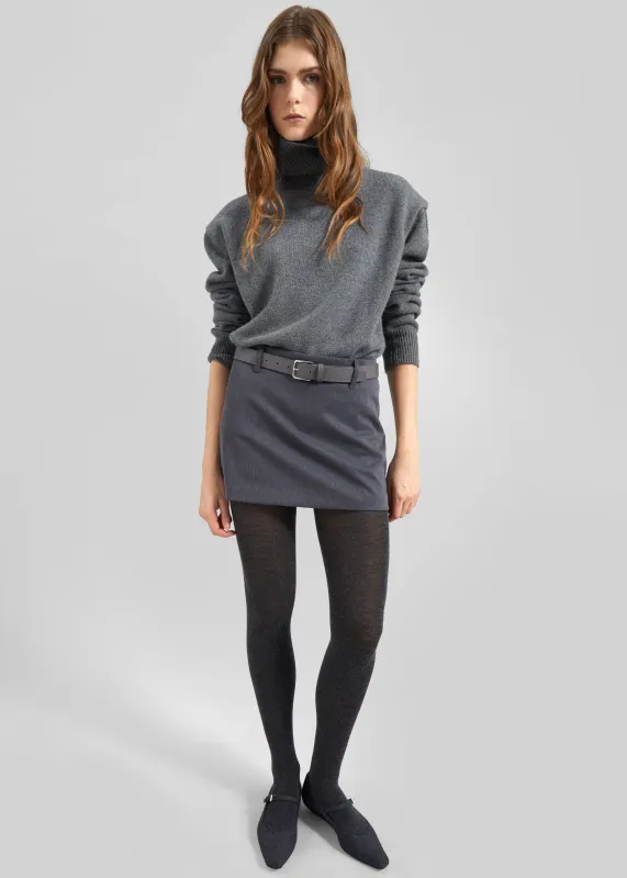 Liri Mini Skirt - Grey sold by Frankie Shop