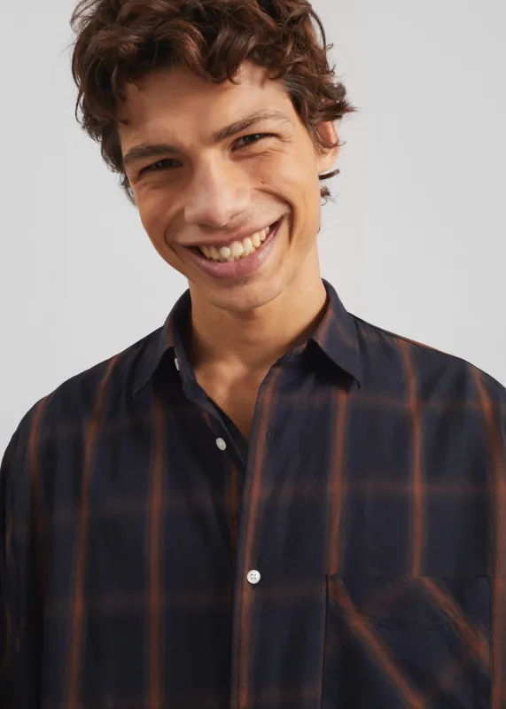 Evald Shirt - Navy Plaid sold by Frankie Shop