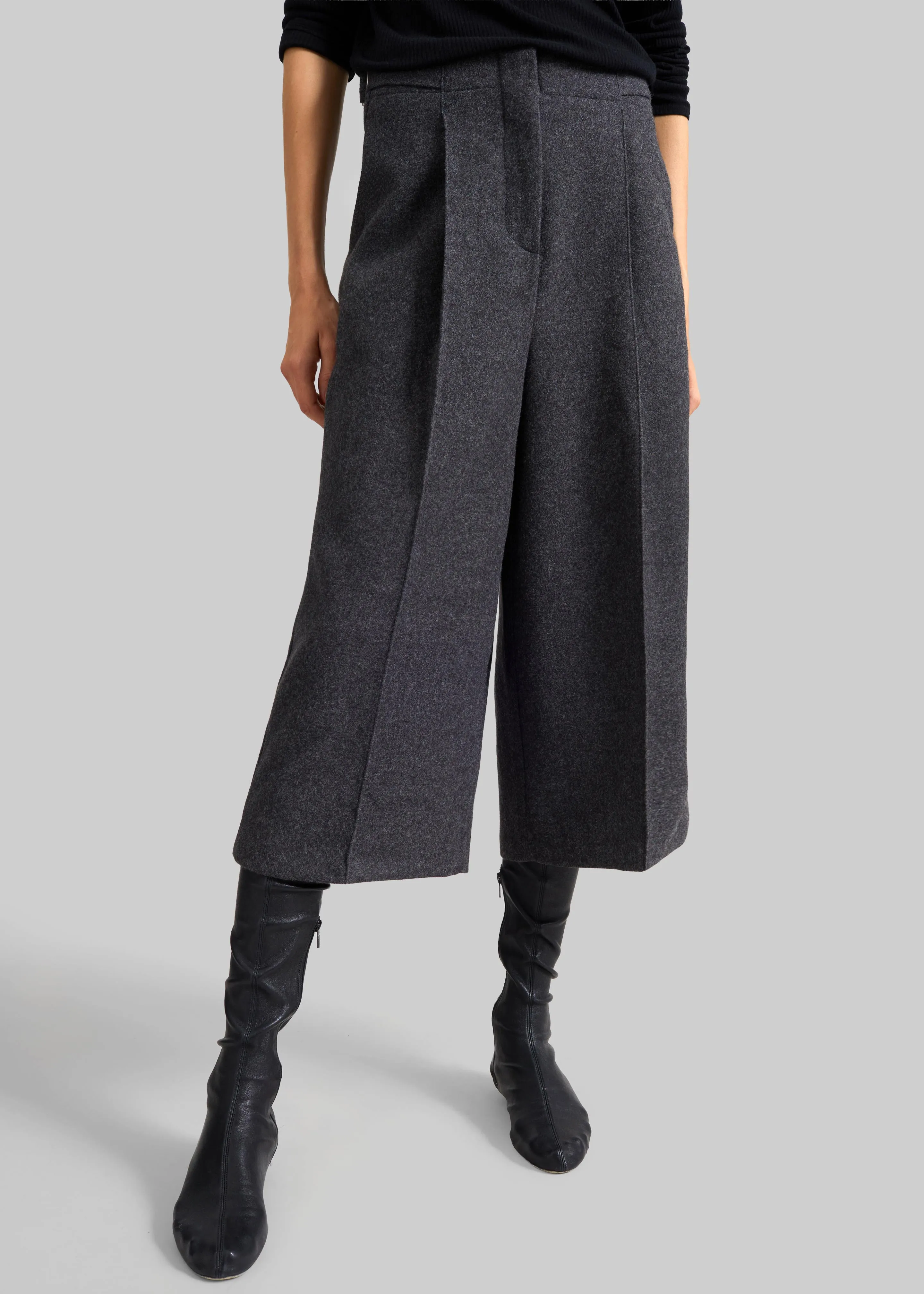 Leher Tailored Wool Culottes - Charcoal sold by Frankie Shop product image thumbnail 2