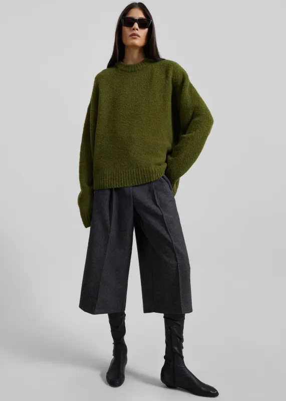 Amish Supplies Bouclè Knit Sweater - Acid Green made by Frankie Shop