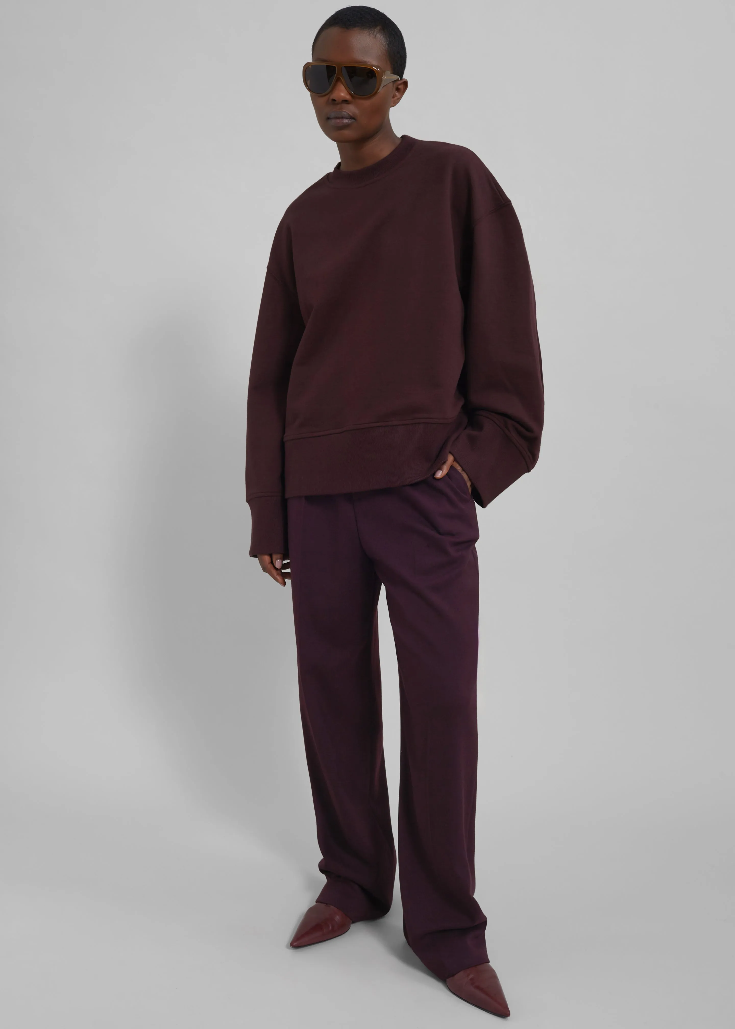 Clea Sweatshirt - Burgundy sold by Frankie Shop product image thumbnail 4