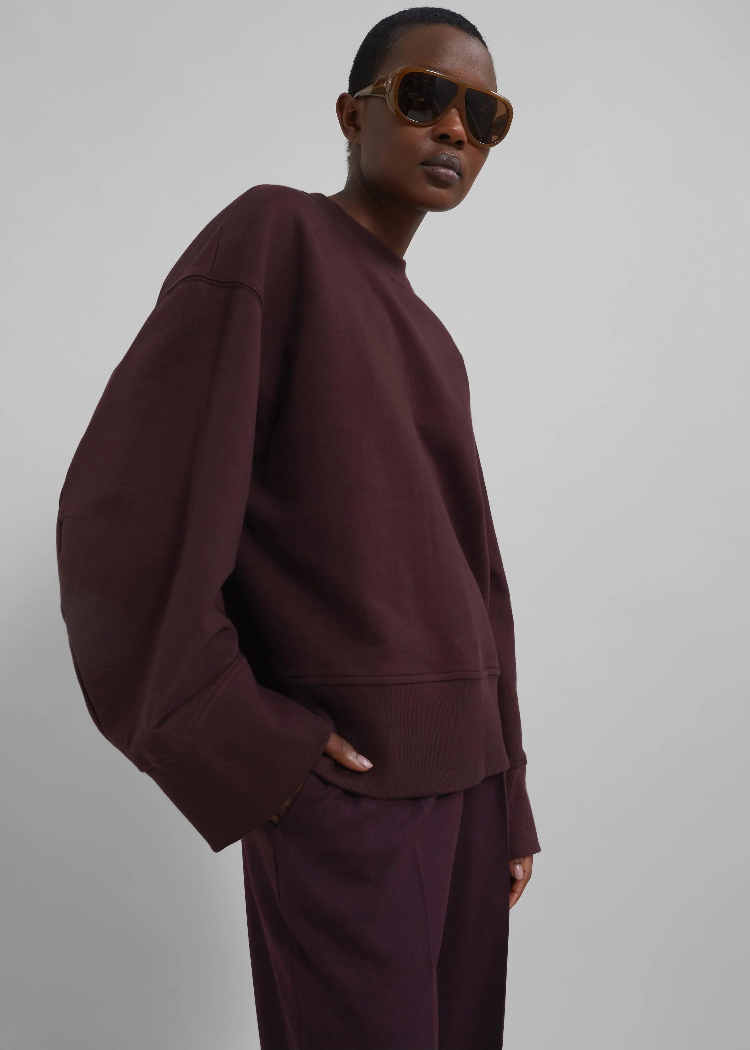 Clea Sweatshirt - Burgundy sold by Frankie Shop