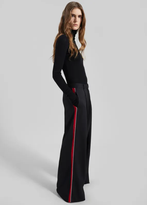 Nairn Contrast Stripe Pants - Black sold by Frankie Shop