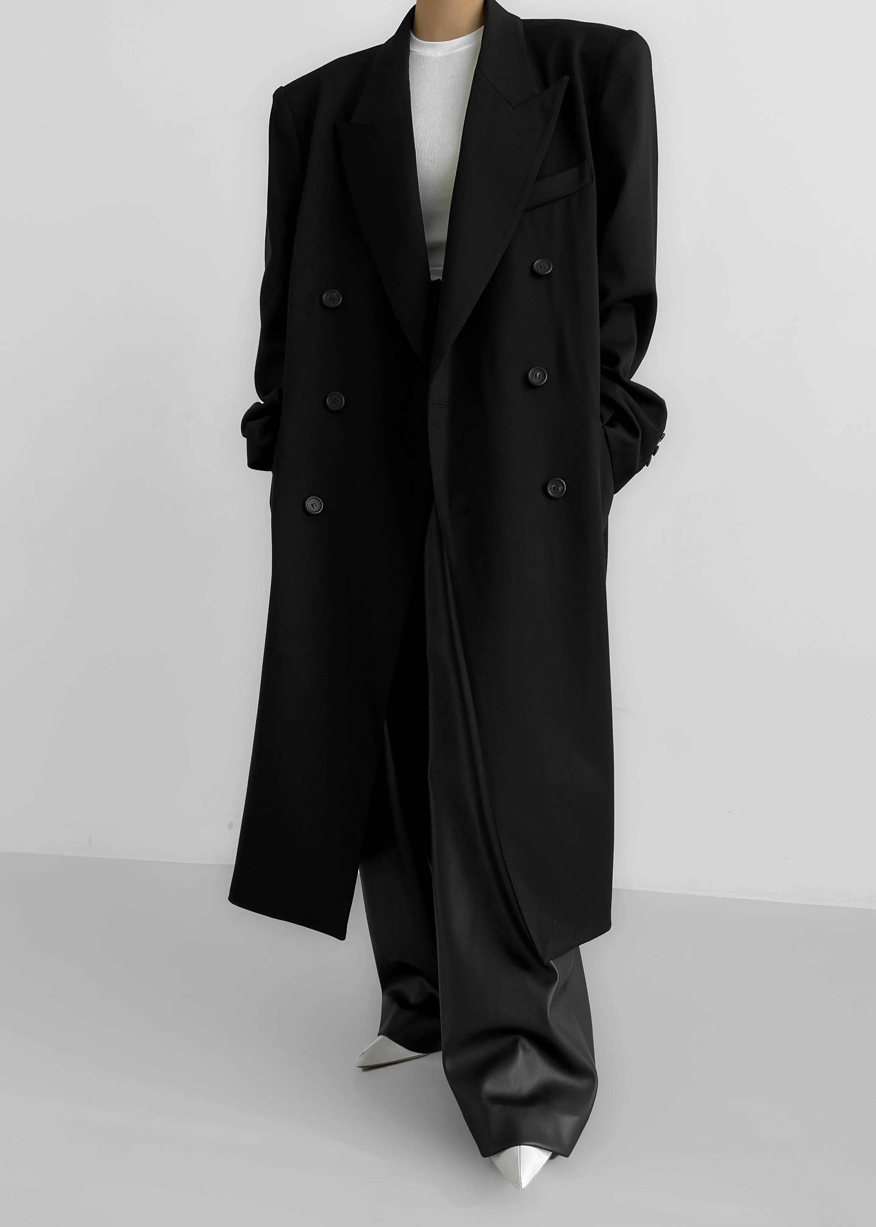 London Double Breasted Coat - Black sold by Frankie Shop product image thumbnail 3