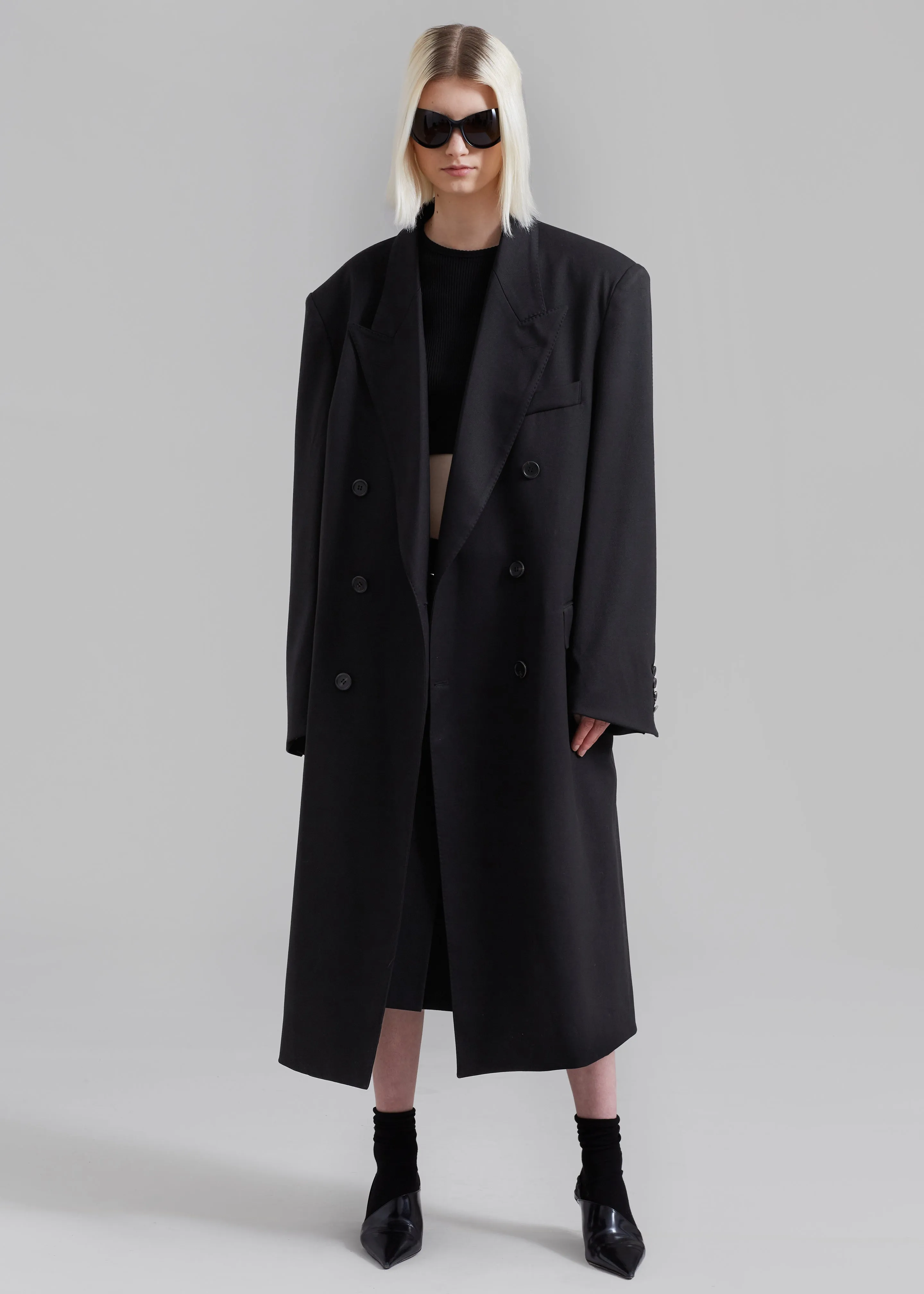 London Double Breasted Coat - Black sold by Frankie Shop product image thumbnail 2