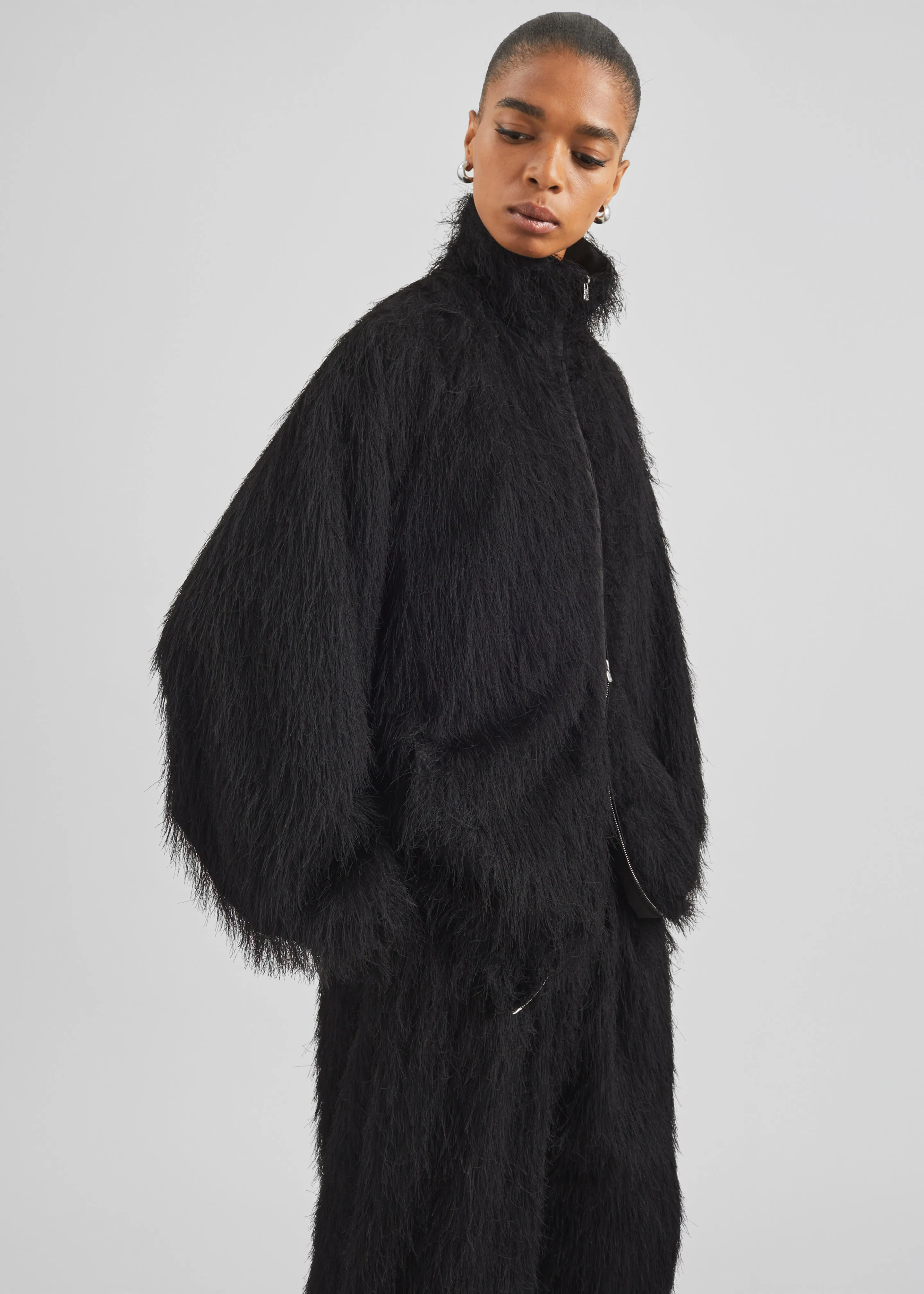 Baxter Fringed Track Jacket - Black sold by Frankie Shop product image thumbnail 2