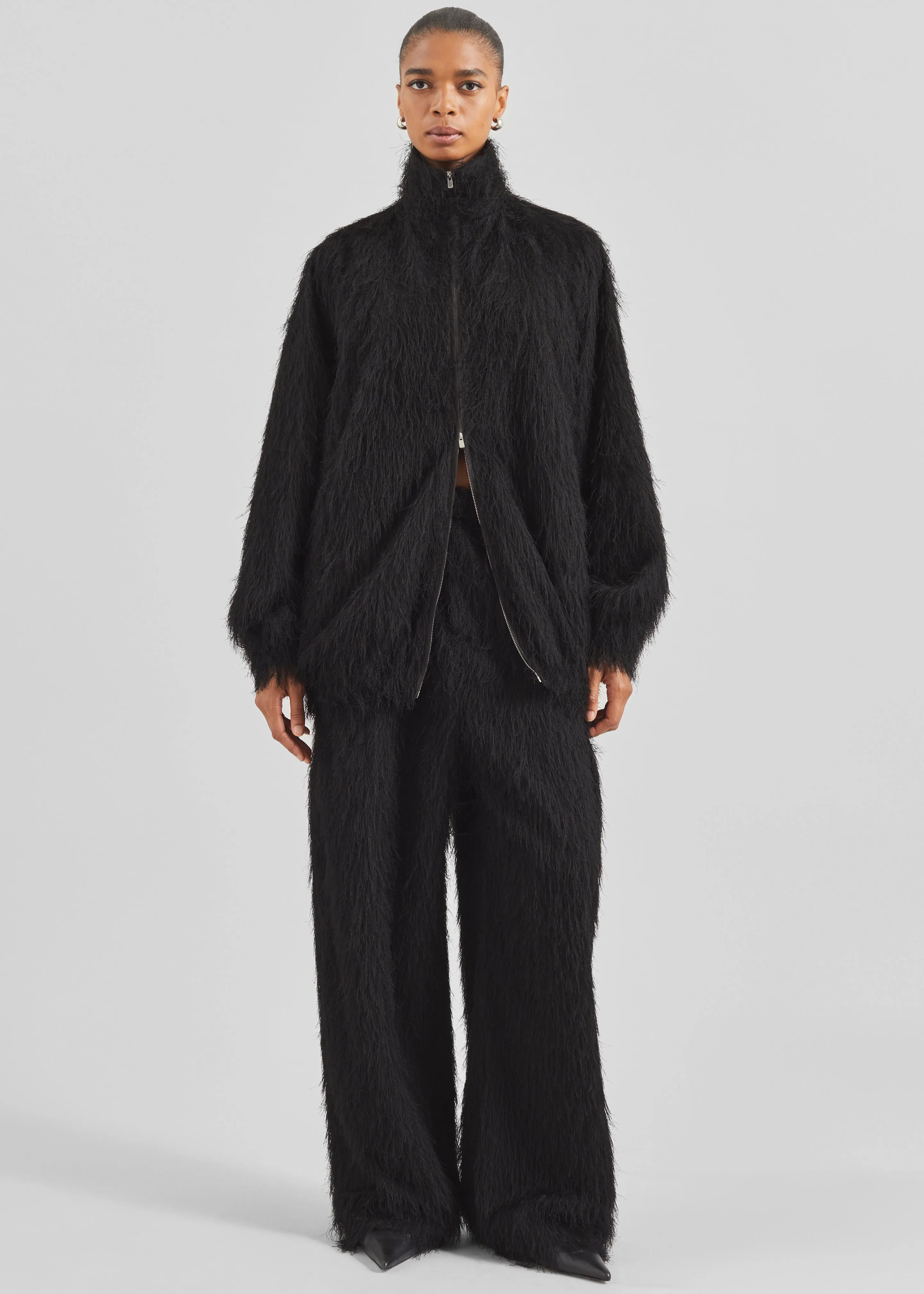 Baxter Fringed Track Jacket - Black sold by Frankie Shop product image thumbnail 4