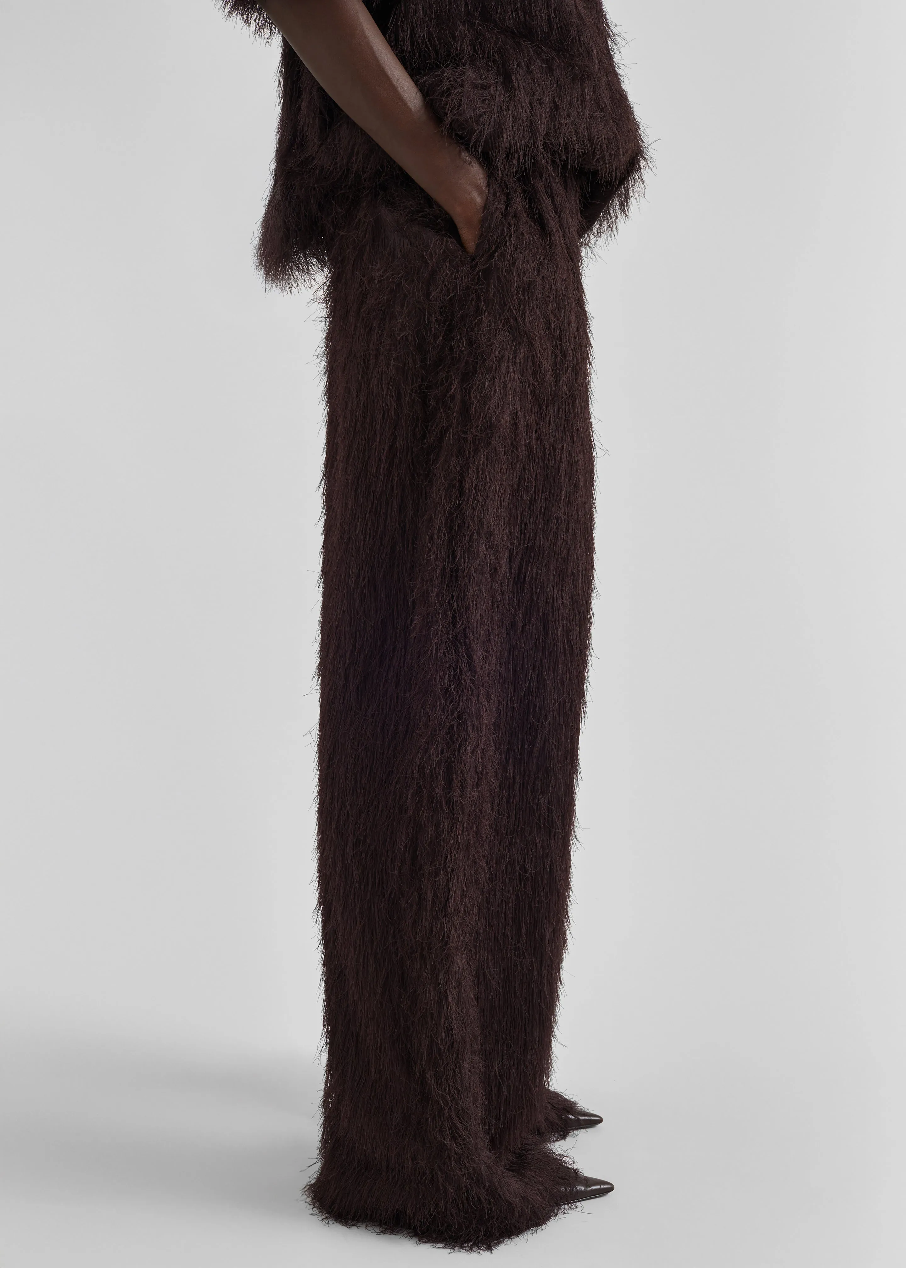 Baxter Fringed Track Pants - Dark Brown sold by Frankie Shop product image thumbnail 4