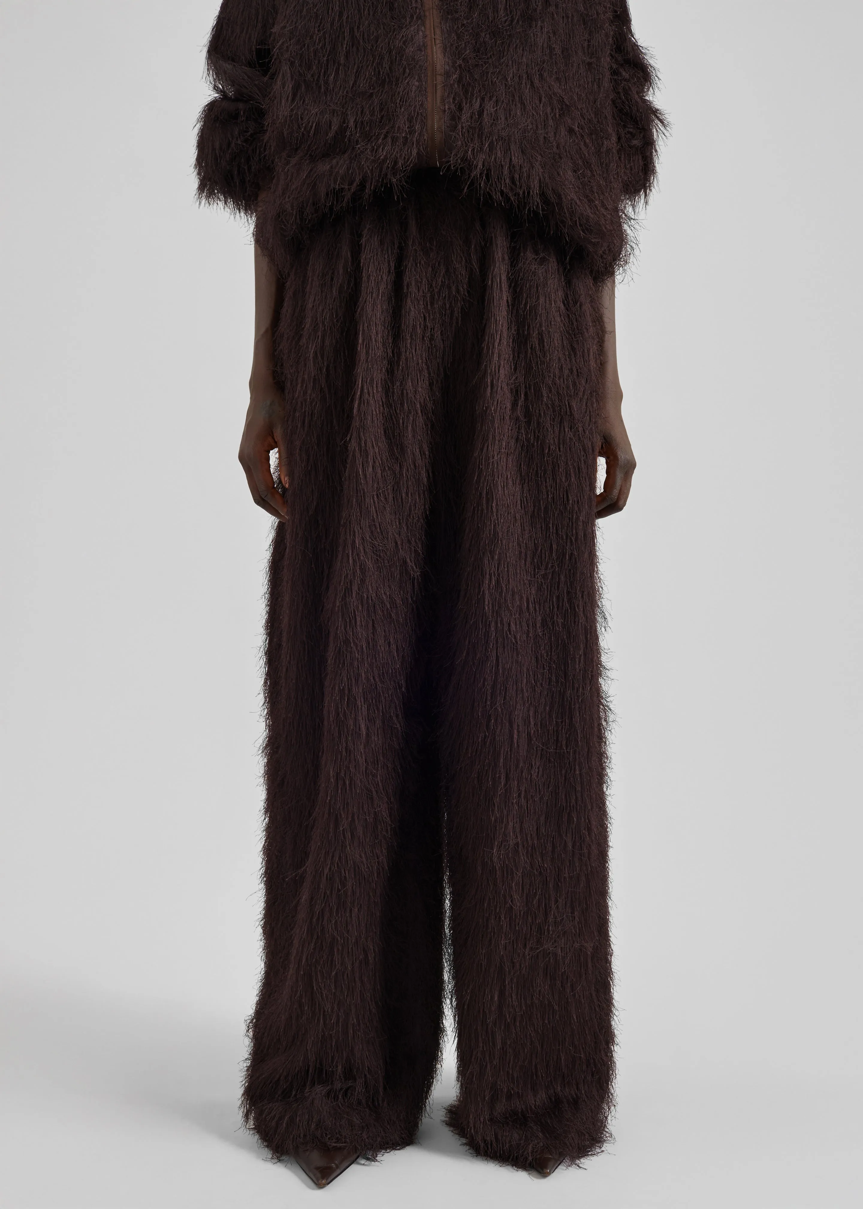 Baxter Fringed Track Pants - Dark Brown sold by Frankie Shop product image thumbnail 5