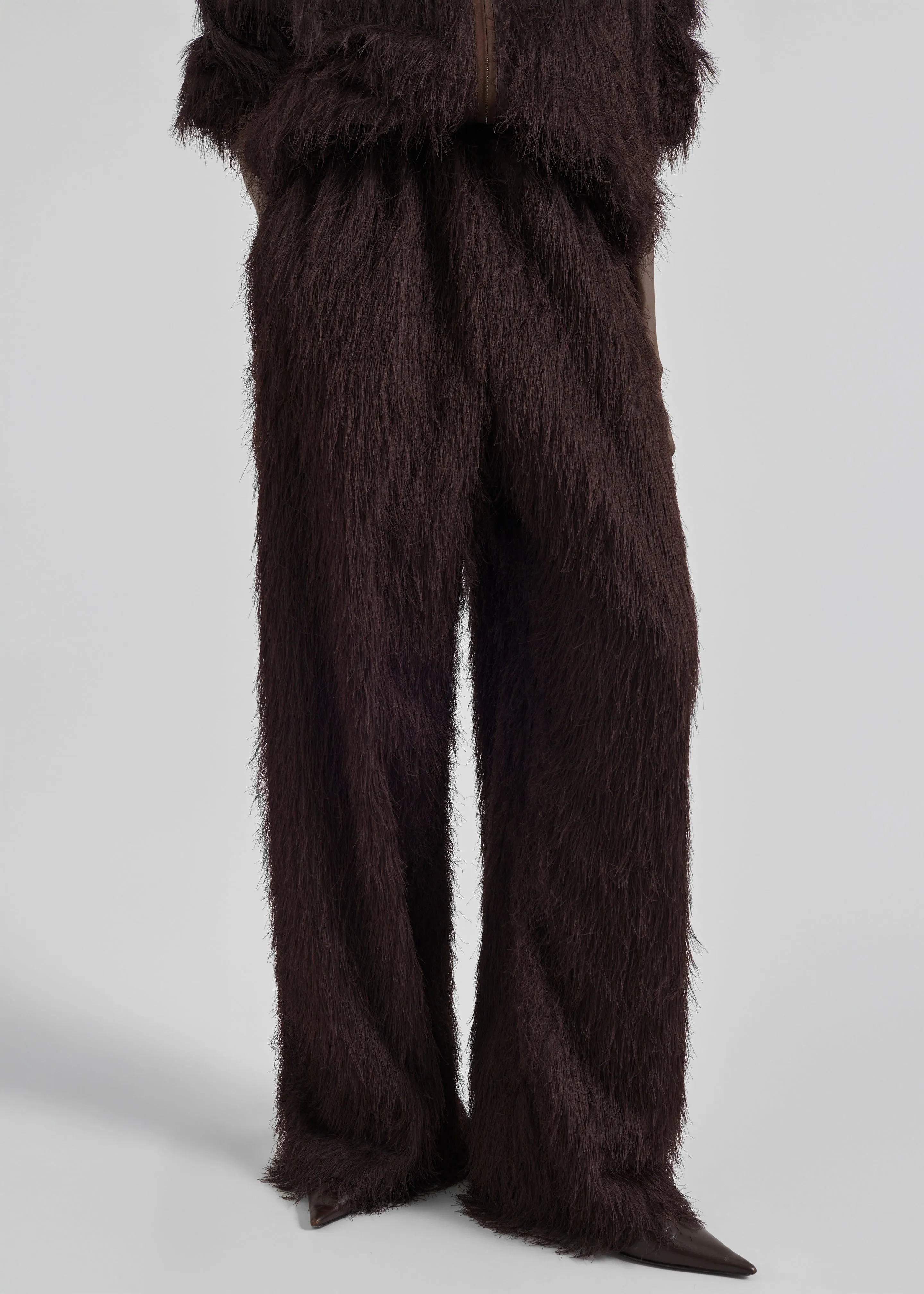 Baxter Fringed Track Pants - Dark Brown sold by Frankie Shop product image thumbnail 2