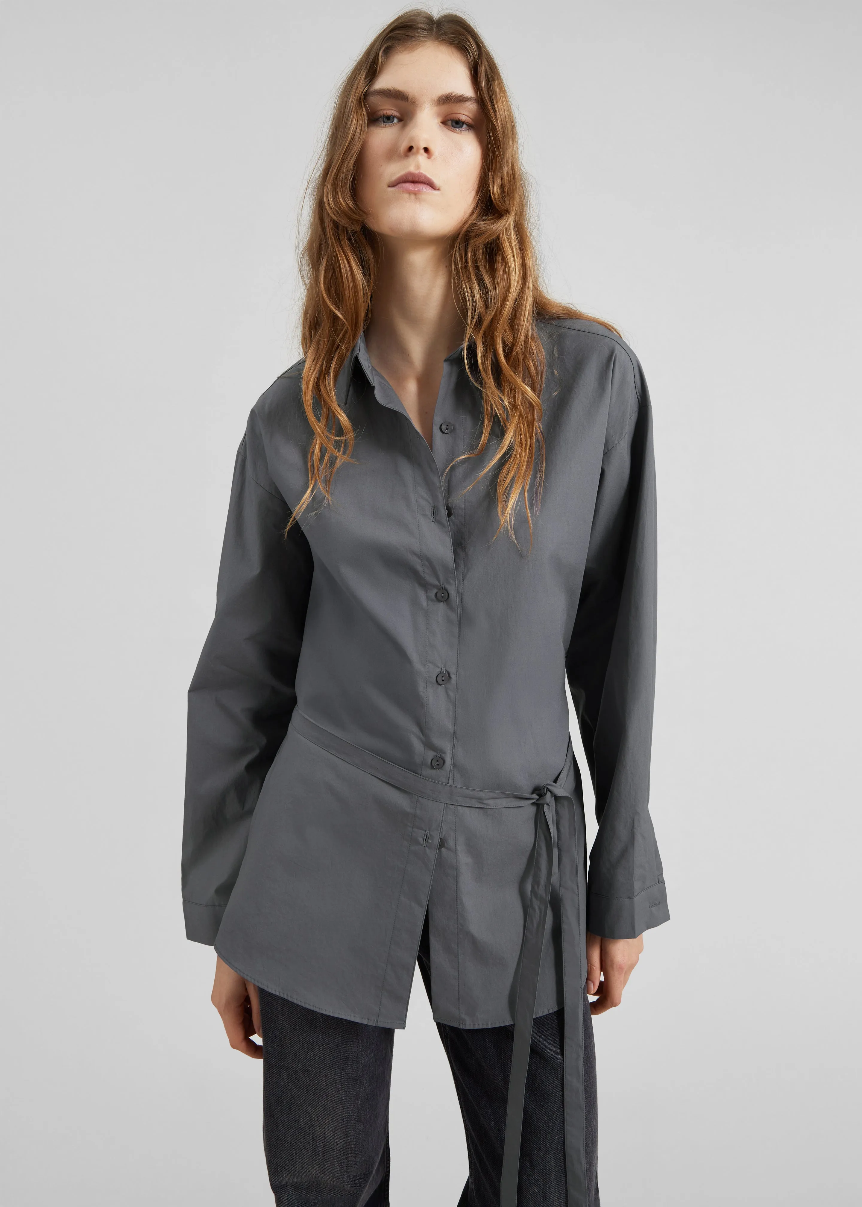 Skara Belted Shirt - Slate Grey sold by Frankie Shop product image thumbnail 3