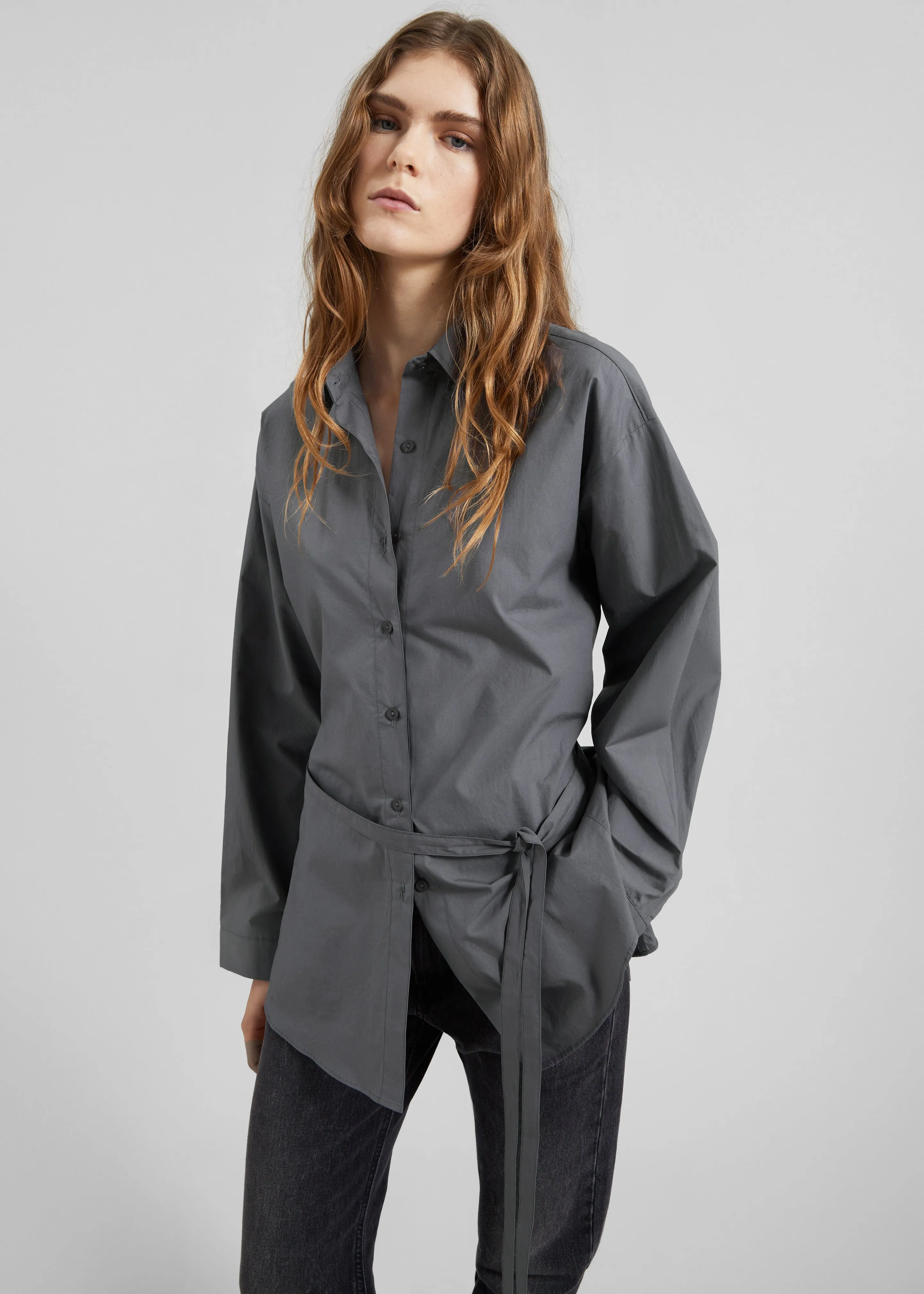 Skara Belted Shirt - Slate Grey sold by Frankie Shop product image thumbnail 4