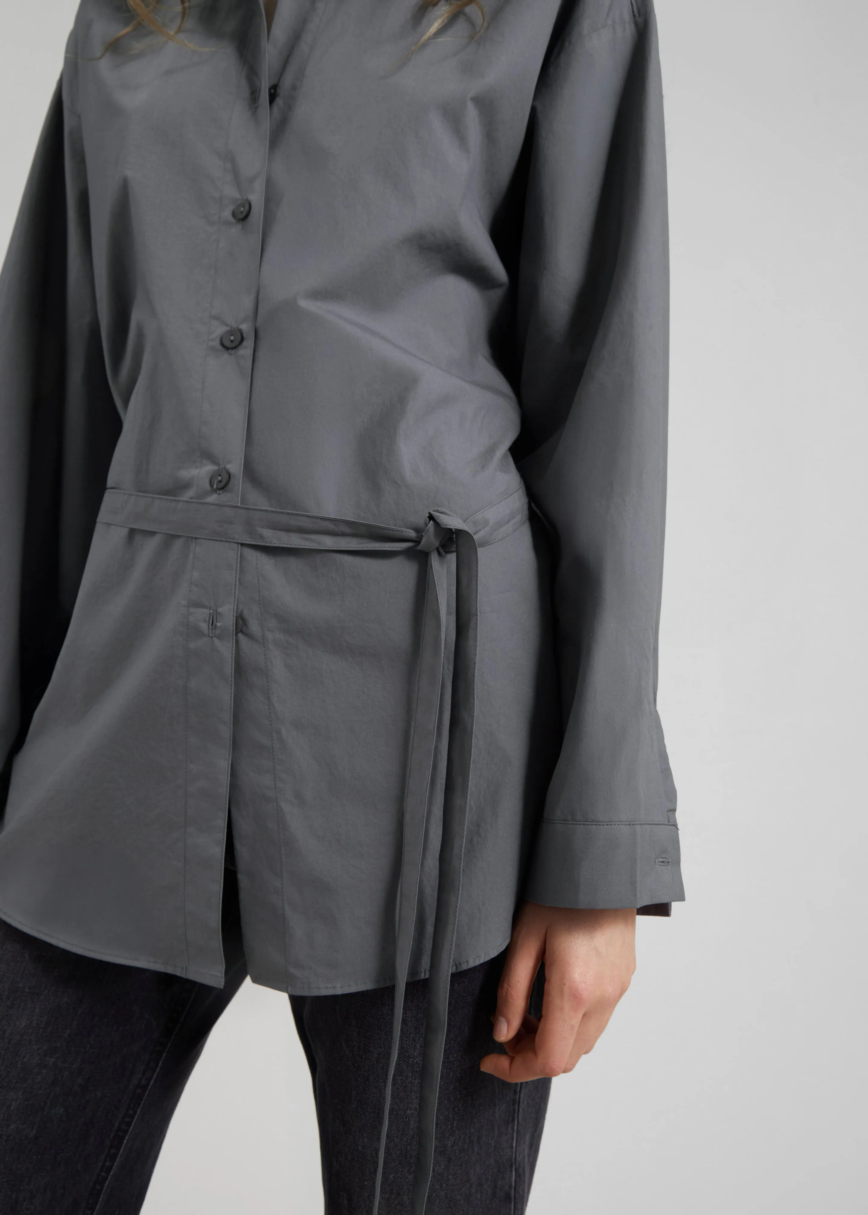 Skara Belted Shirt - Slate Grey sold by Frankie Shop product image thumbnail 5