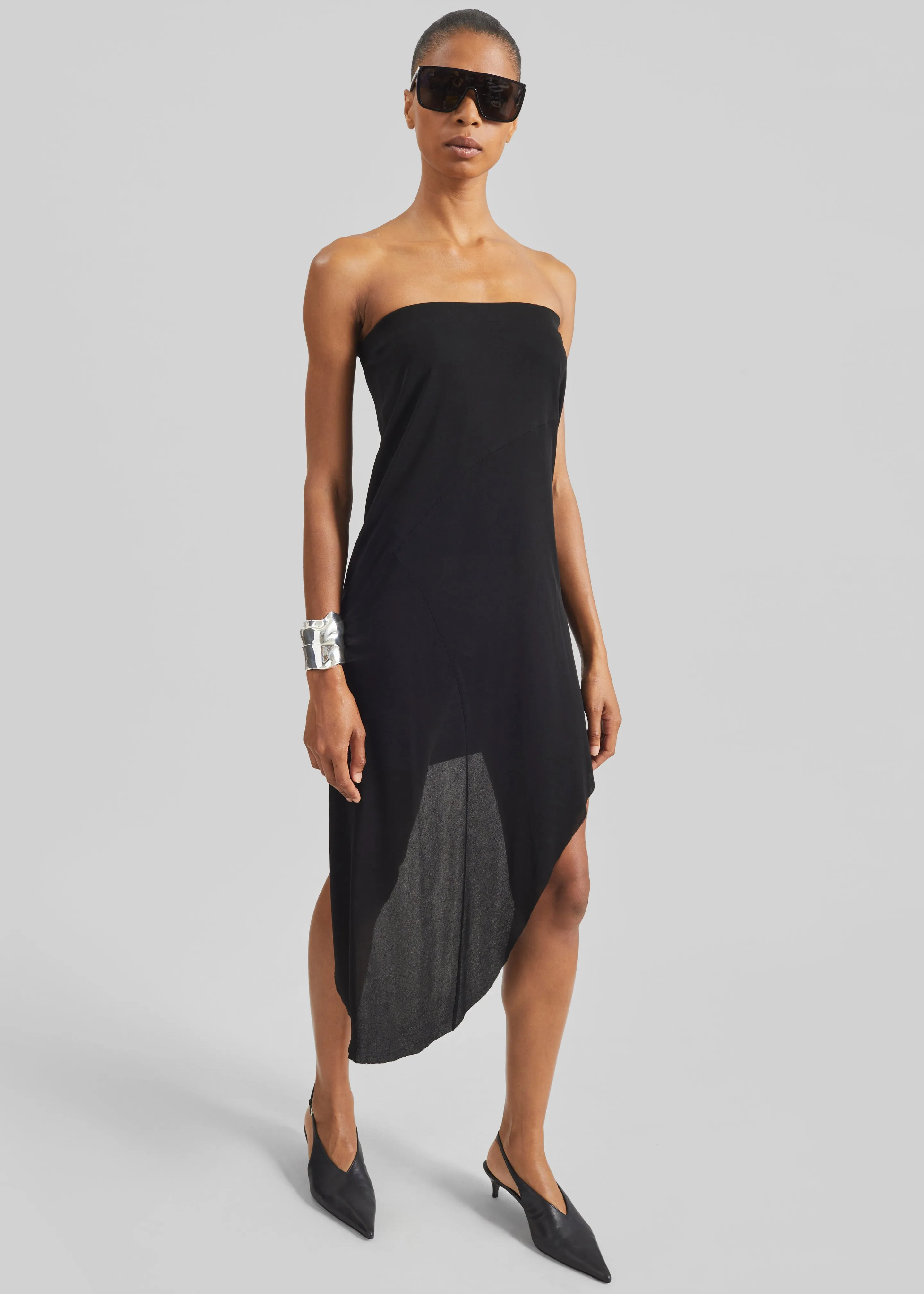 Kitty Sheer Asymmetric Skirt - Black sold by Frankie Shop product image thumbnail 4