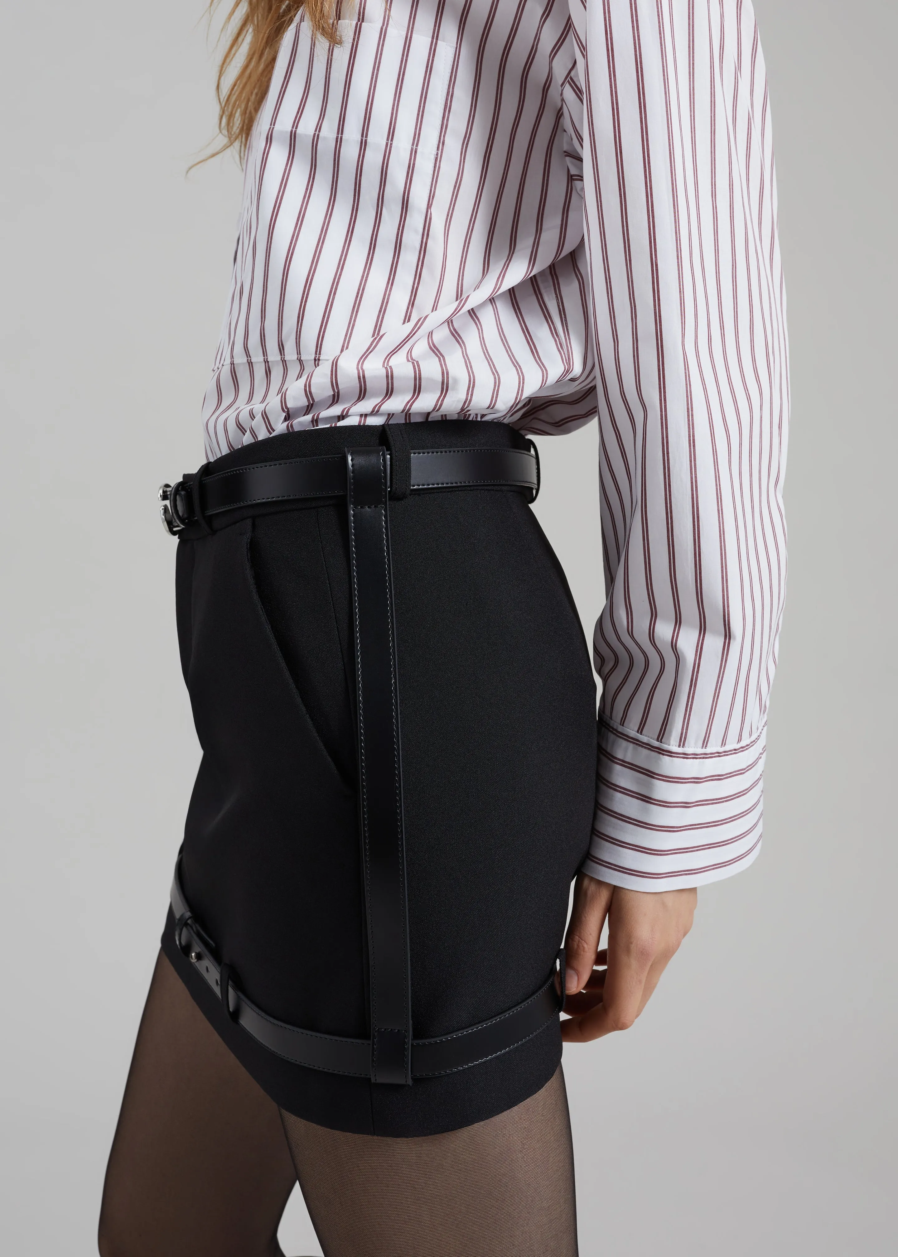 Coperni Belted Mini Skirt - Black sold by Frankie Shop product image thumbnail 3