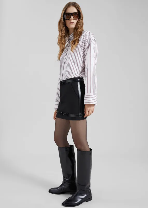 Coperni Belted Mini Skirt - Black sold by Frankie Shop