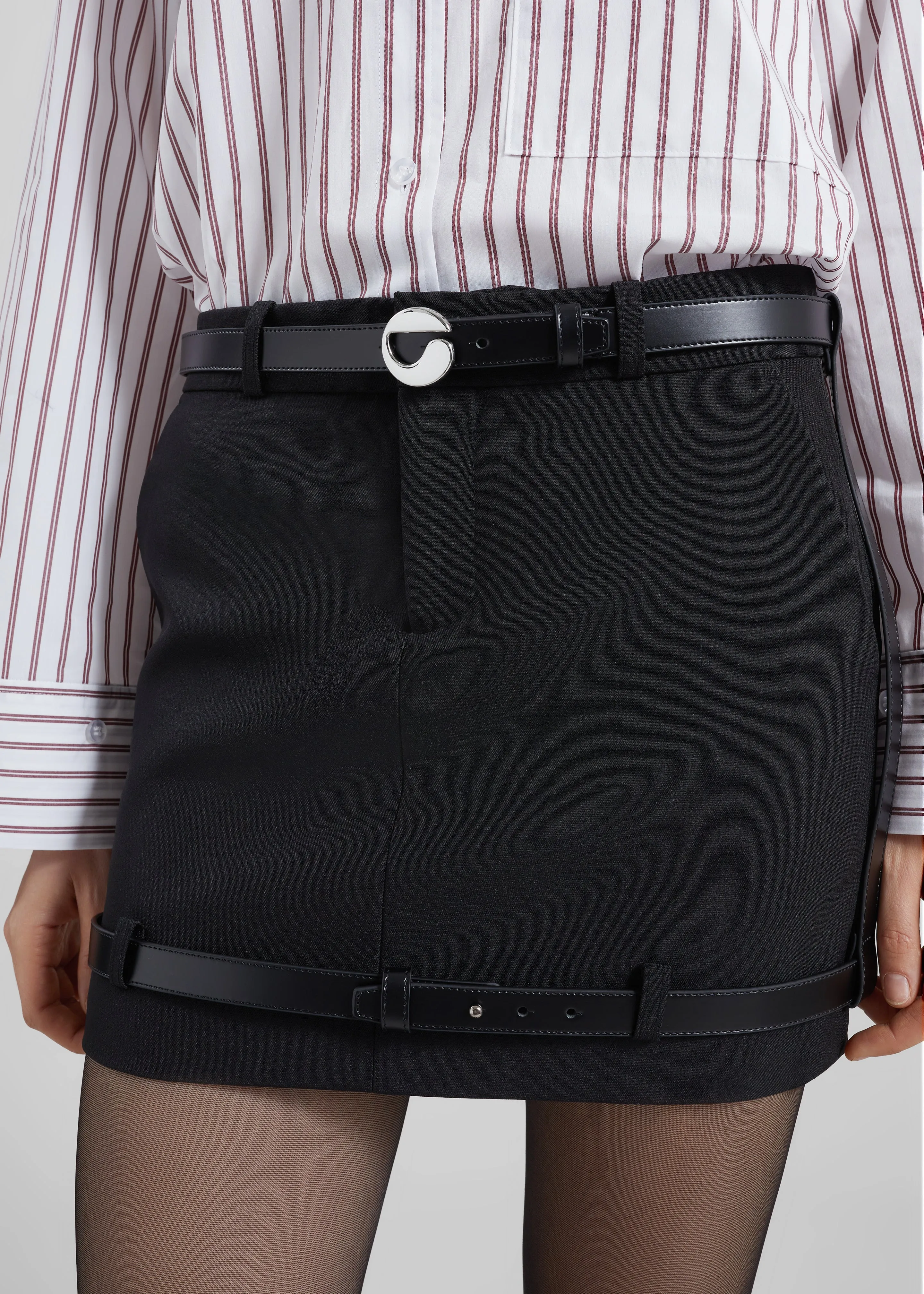 Coperni Belted Mini Skirt - Black sold by Frankie Shop product image thumbnail 5