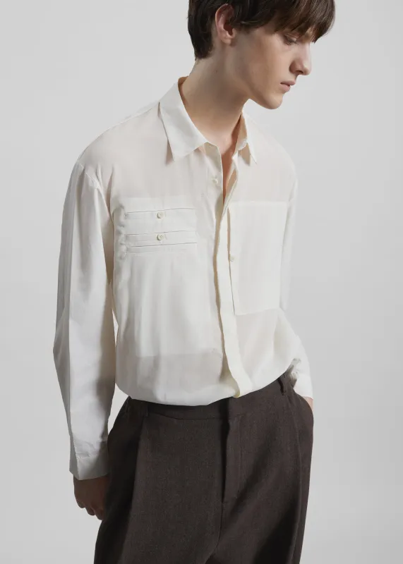Amomento Drawer Pocket Shirt - Ivory sold by Frankie Shop