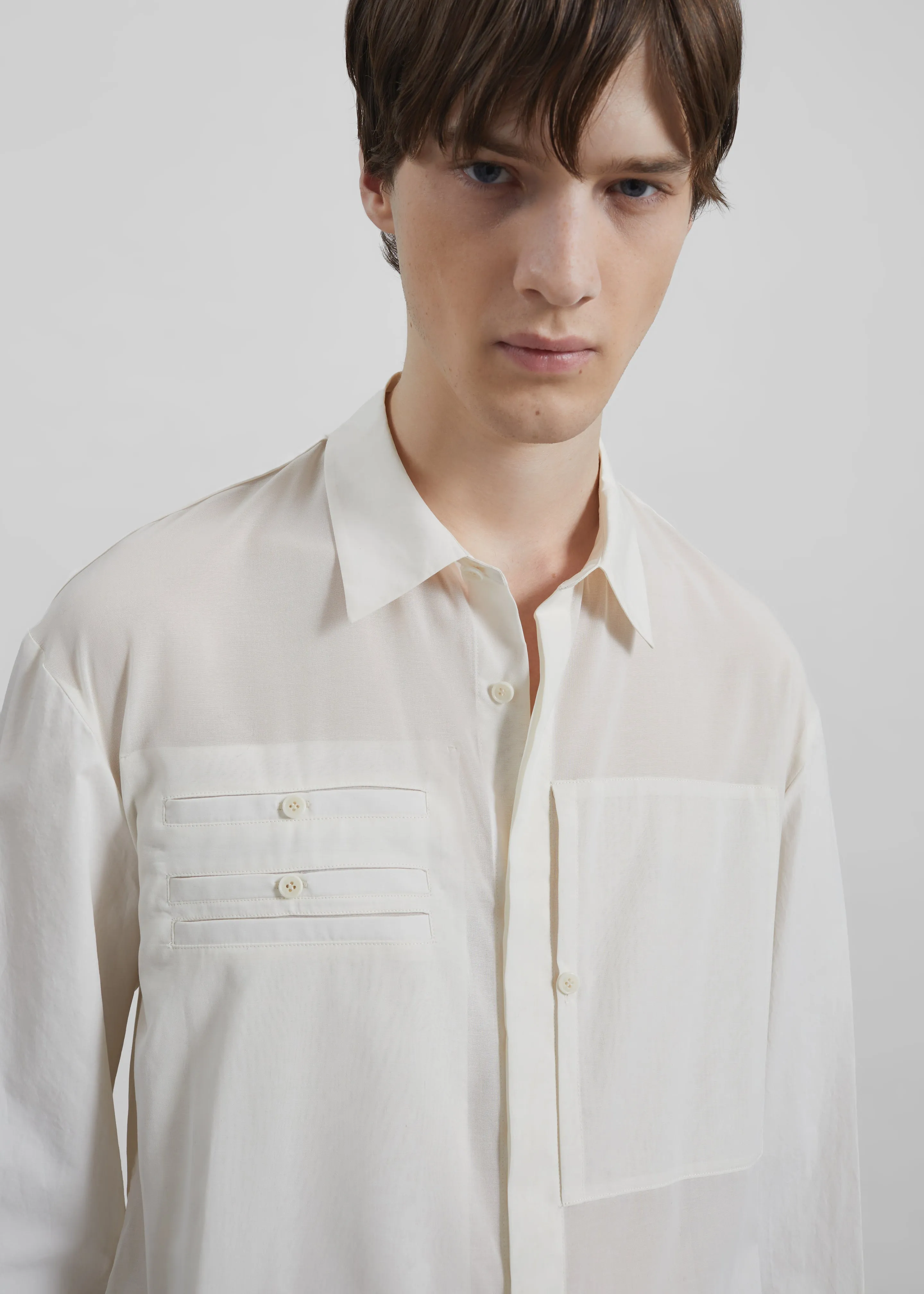 Amomento Drawer Pocket Shirt - Ivory sold by Frankie Shop product image thumbnail 3