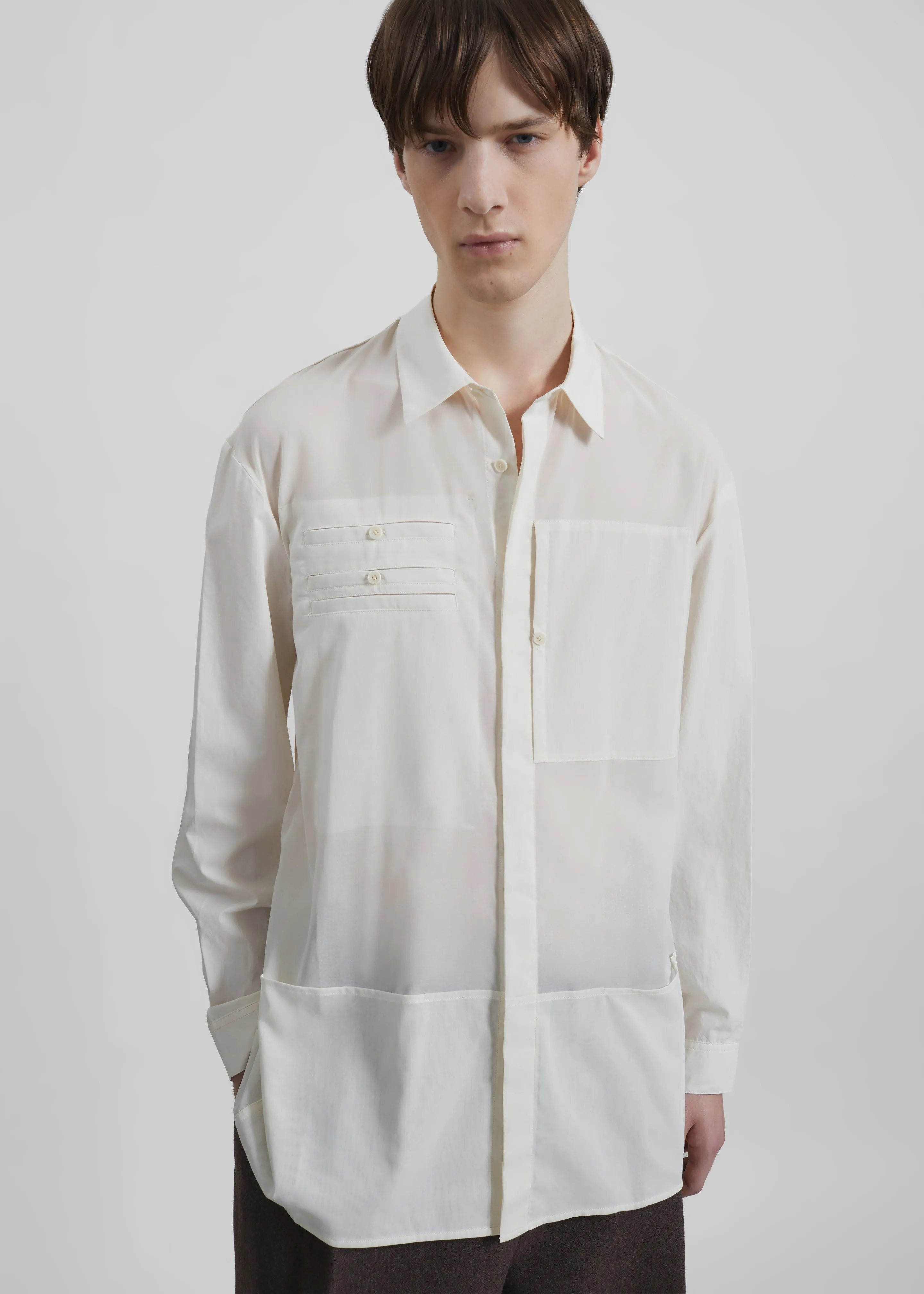 Amomento Drawer Pocket Shirt - Ivory sold by Frankie Shop product image thumbnail 5