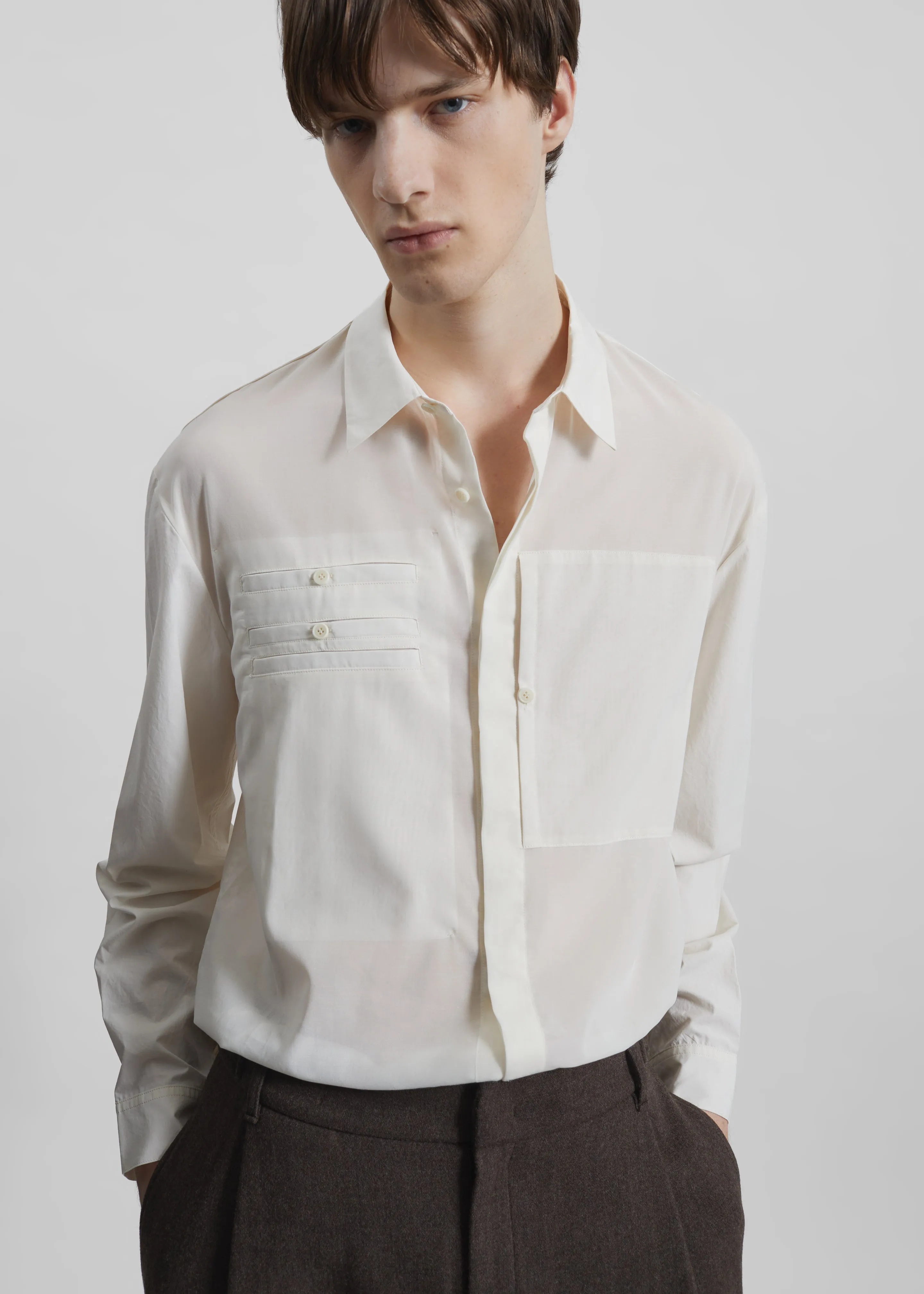 Amomento Drawer Pocket Shirt - Ivory sold by Frankie Shop product image thumbnail 2