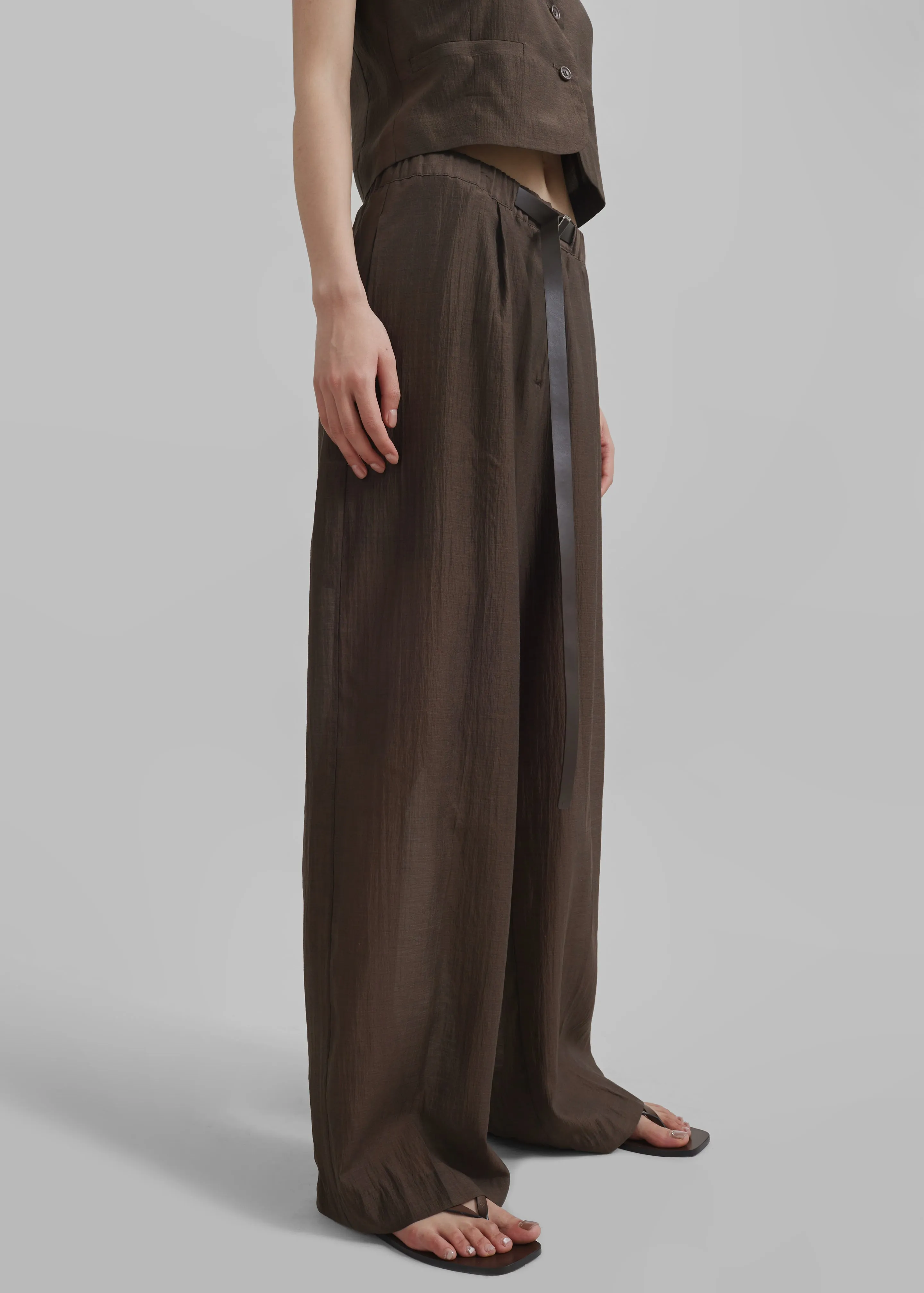 Selene Trousers - Chocolate sold by Frankie Shop product image thumbnail 4
