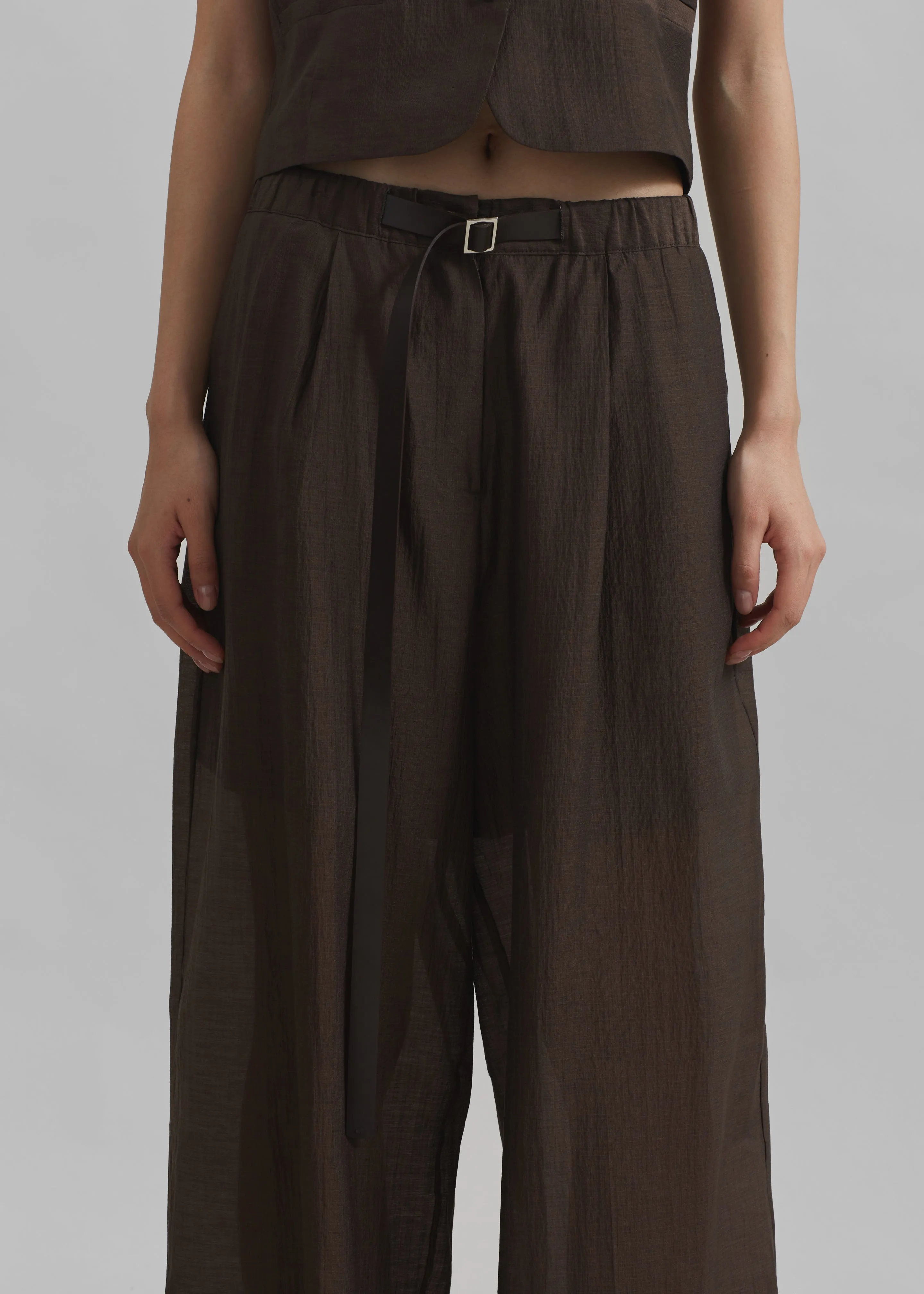 Selene Trousers - Chocolate sold by Frankie Shop product image thumbnail 3