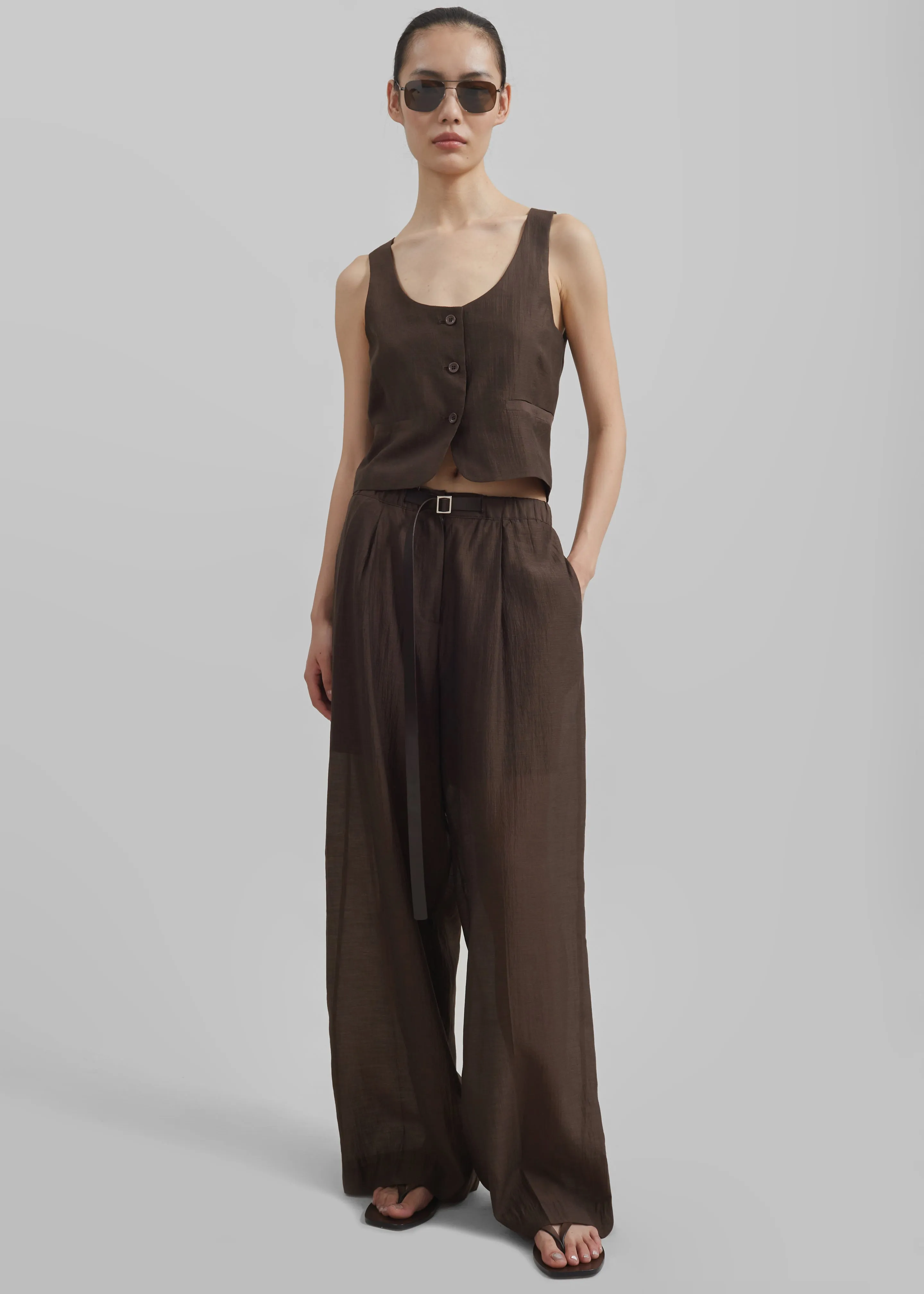 Selene Trousers - Chocolate sold by Frankie Shop product image thumbnail 5