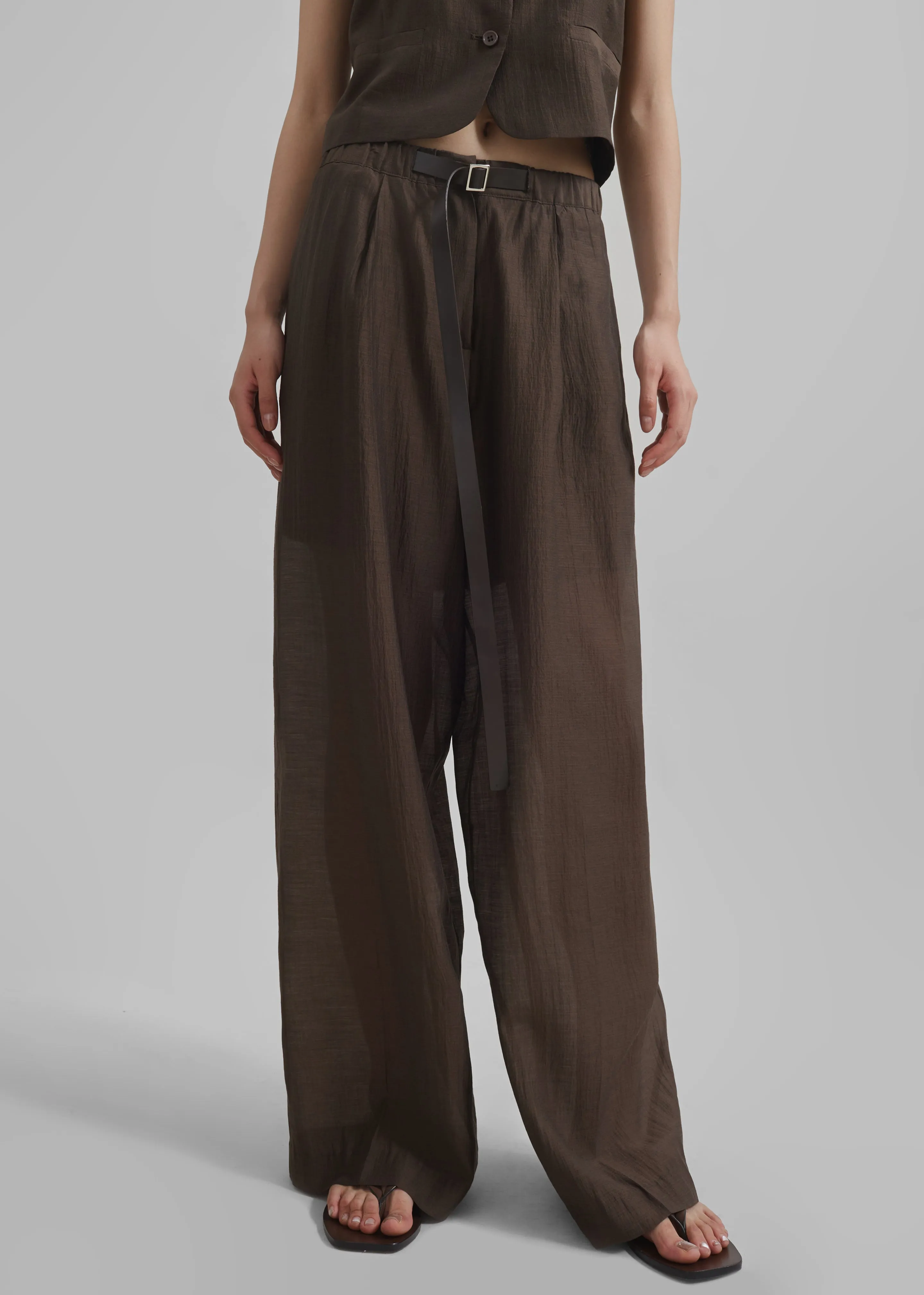 Selene Trousers - Chocolate sold by Frankie Shop product image thumbnail 2
