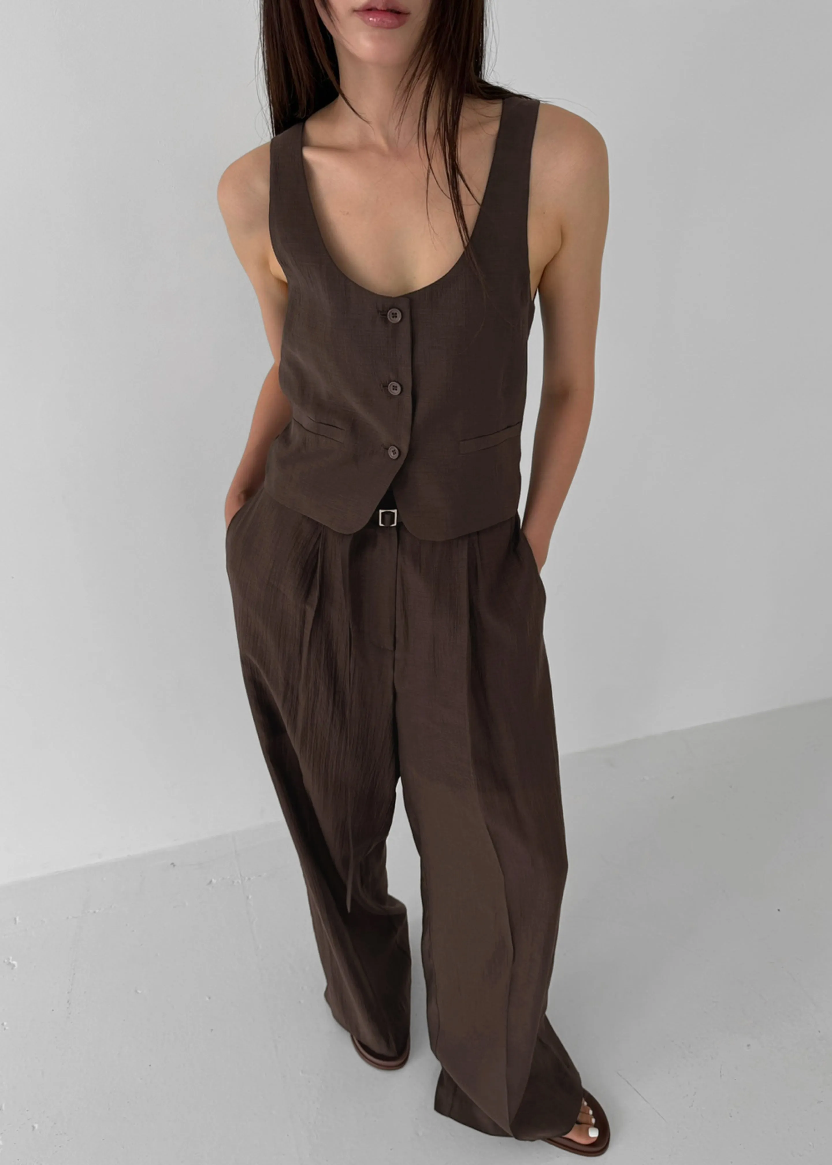 Selene Trousers - Chocolate sold by Frankie Shop