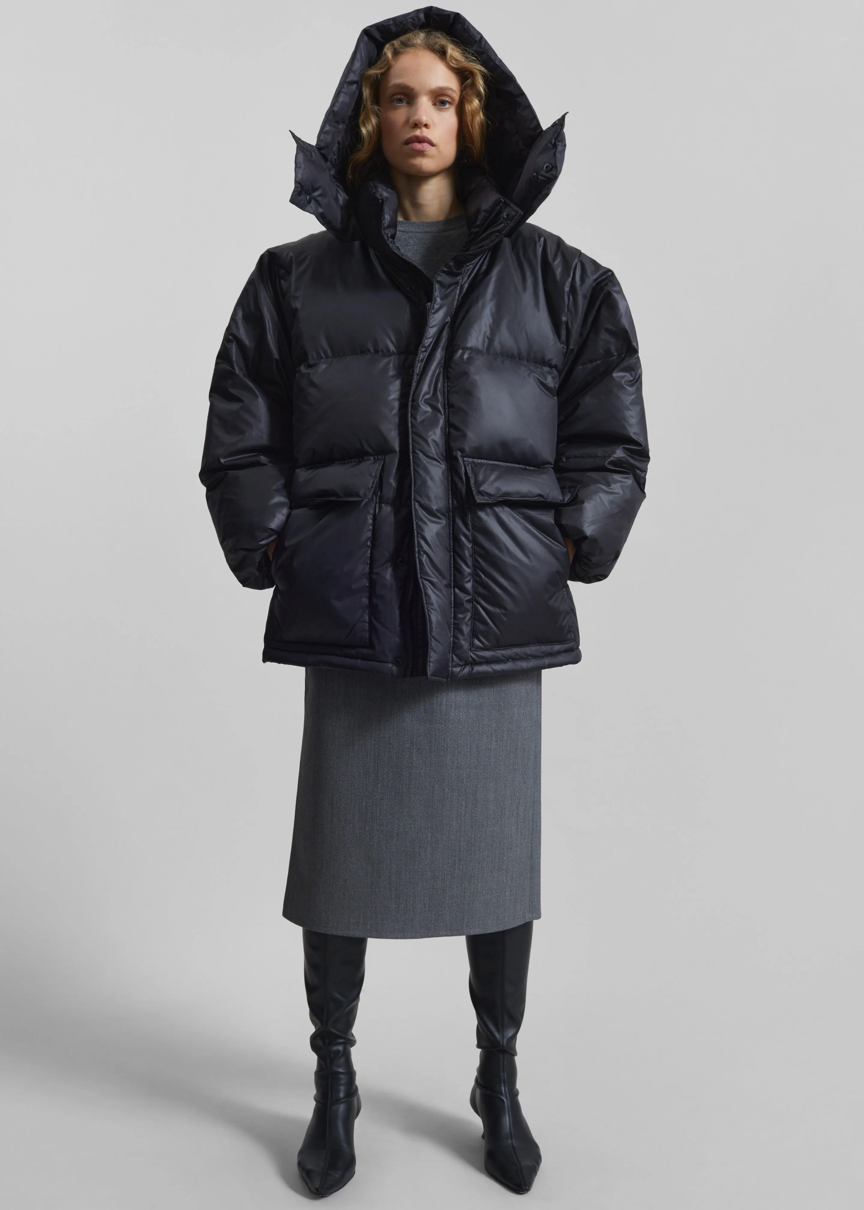 Riom Hooded Puffer Jacket - Black sold by Frankie Shop product image thumbnail 5