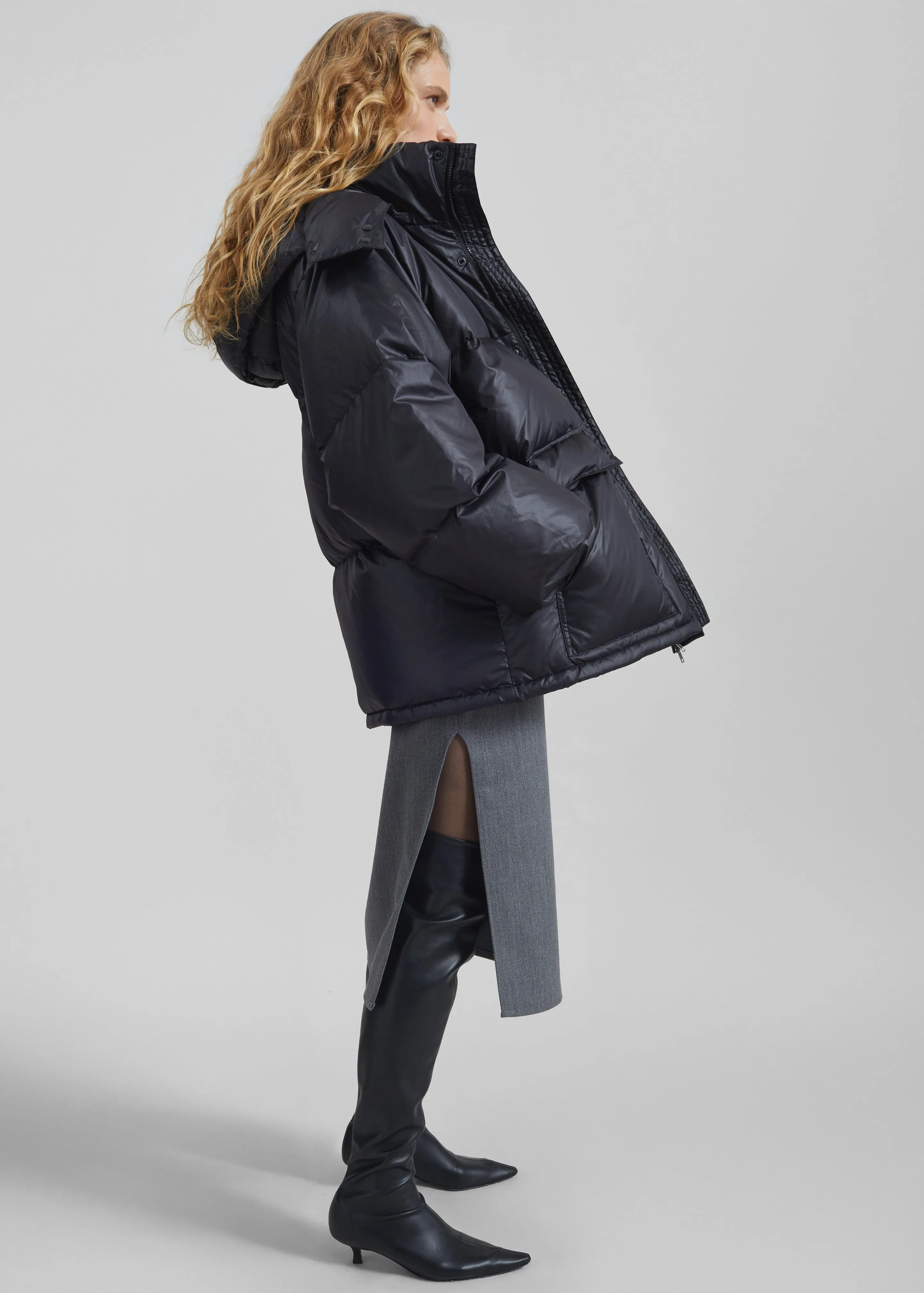 Riom Hooded Puffer Jacket - Black sold by Frankie Shop