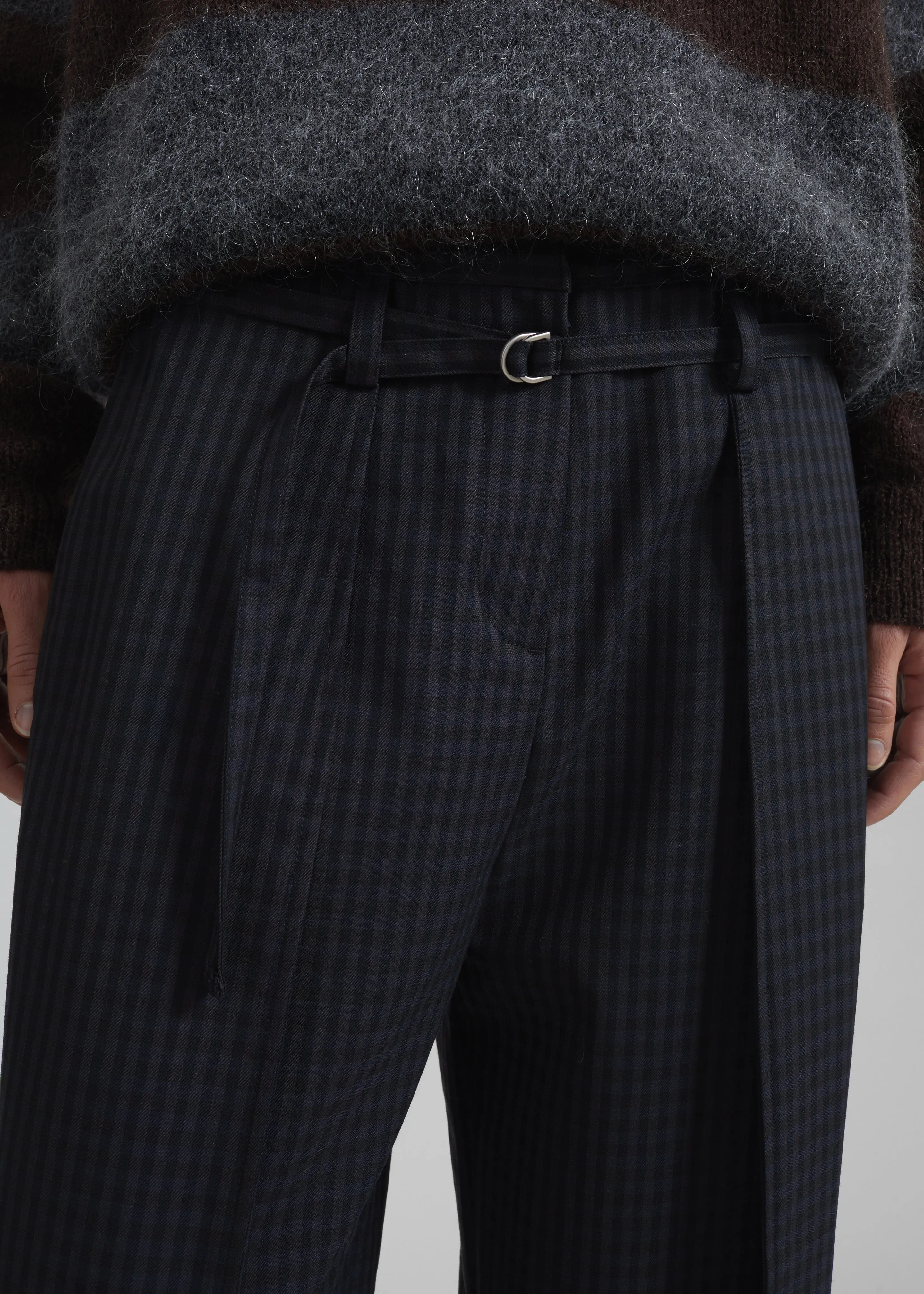 Sirsa Double Belt Loop Trousers - Black Plaid sold by Frankie Shop product image thumbnail 2