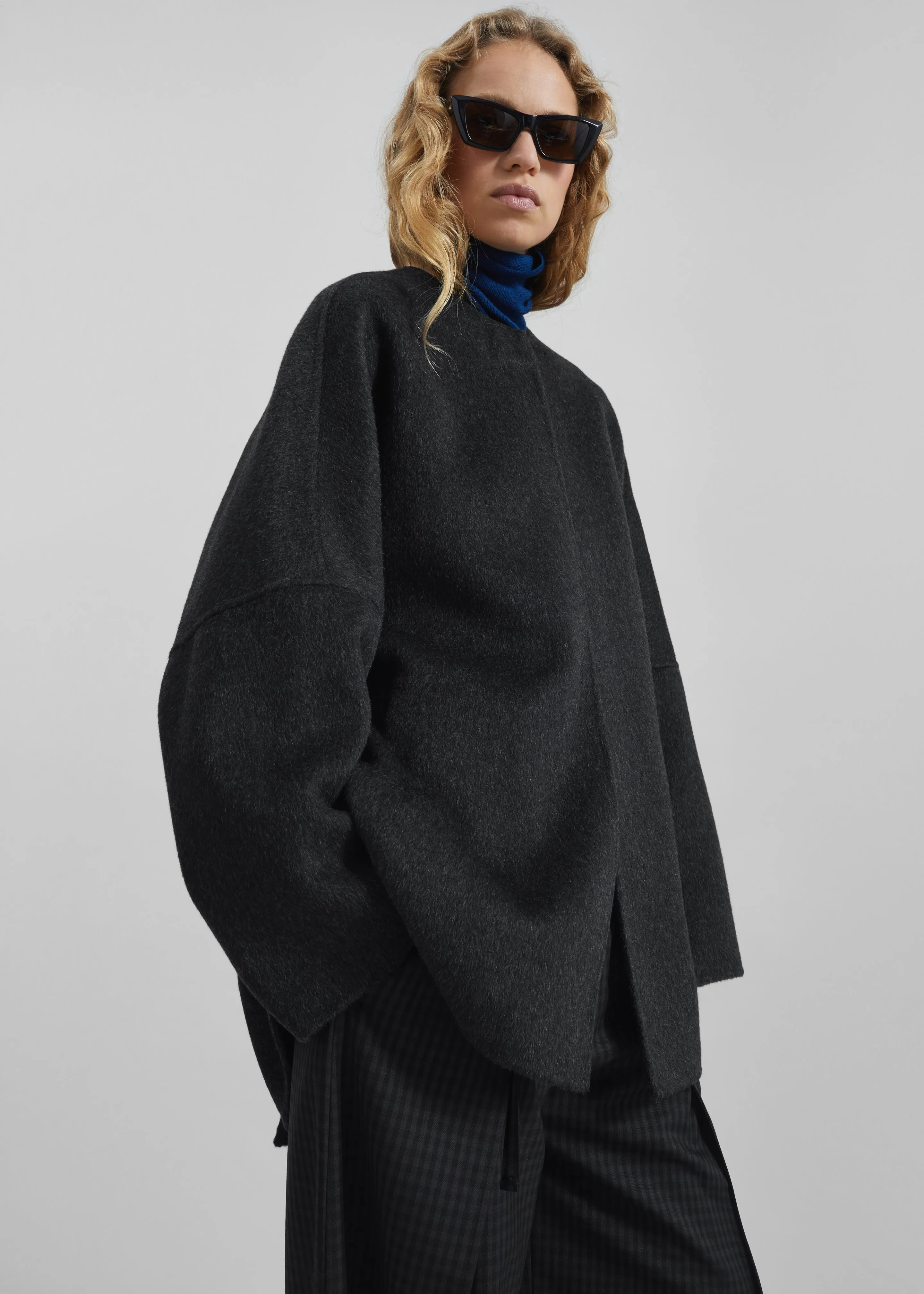 Altdorf Wool Coat - Charcoal sold by Frankie Shop product image thumbnail 5