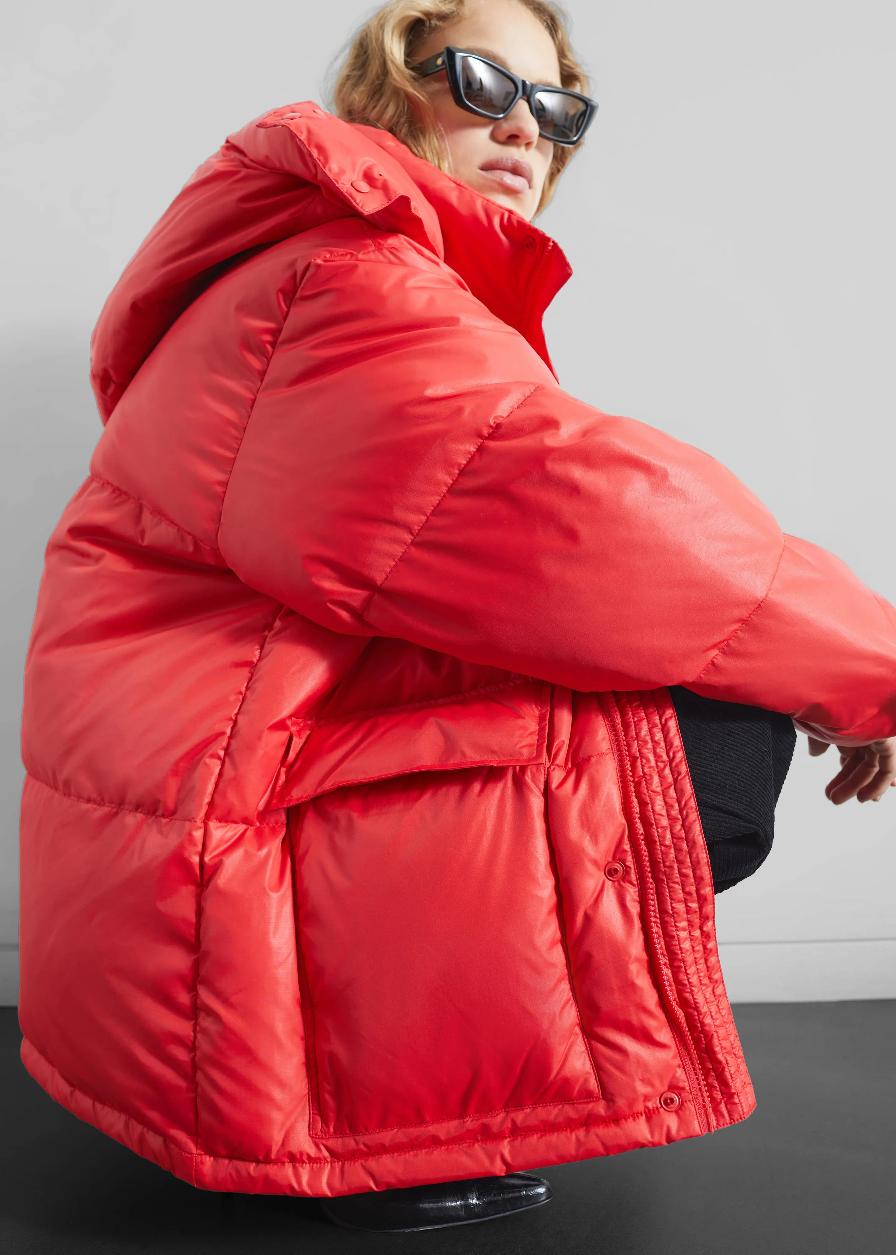 Riom Hooded Puffer Jacket - Red sold by Frankie Shop product image thumbnail 2