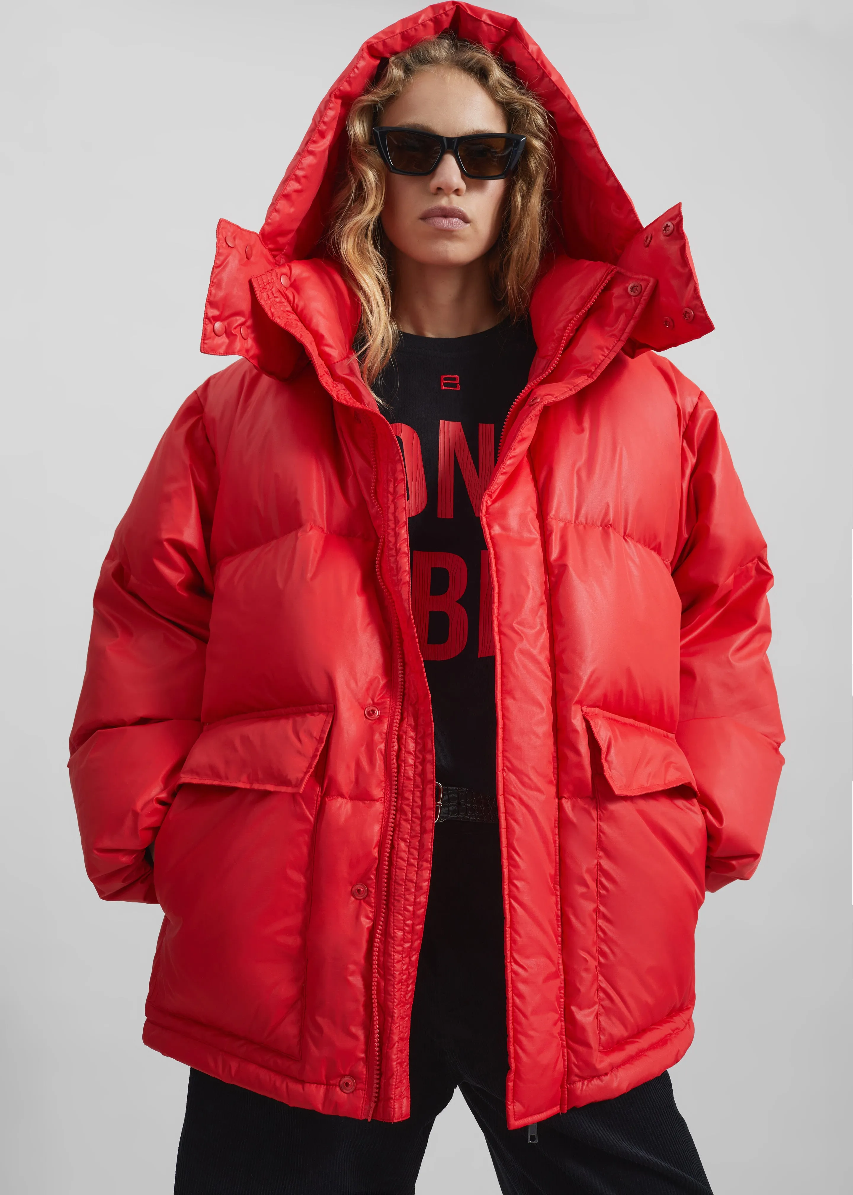 Riom Hooded Puffer Jacket - Red sold by Frankie Shop product image thumbnail 3
