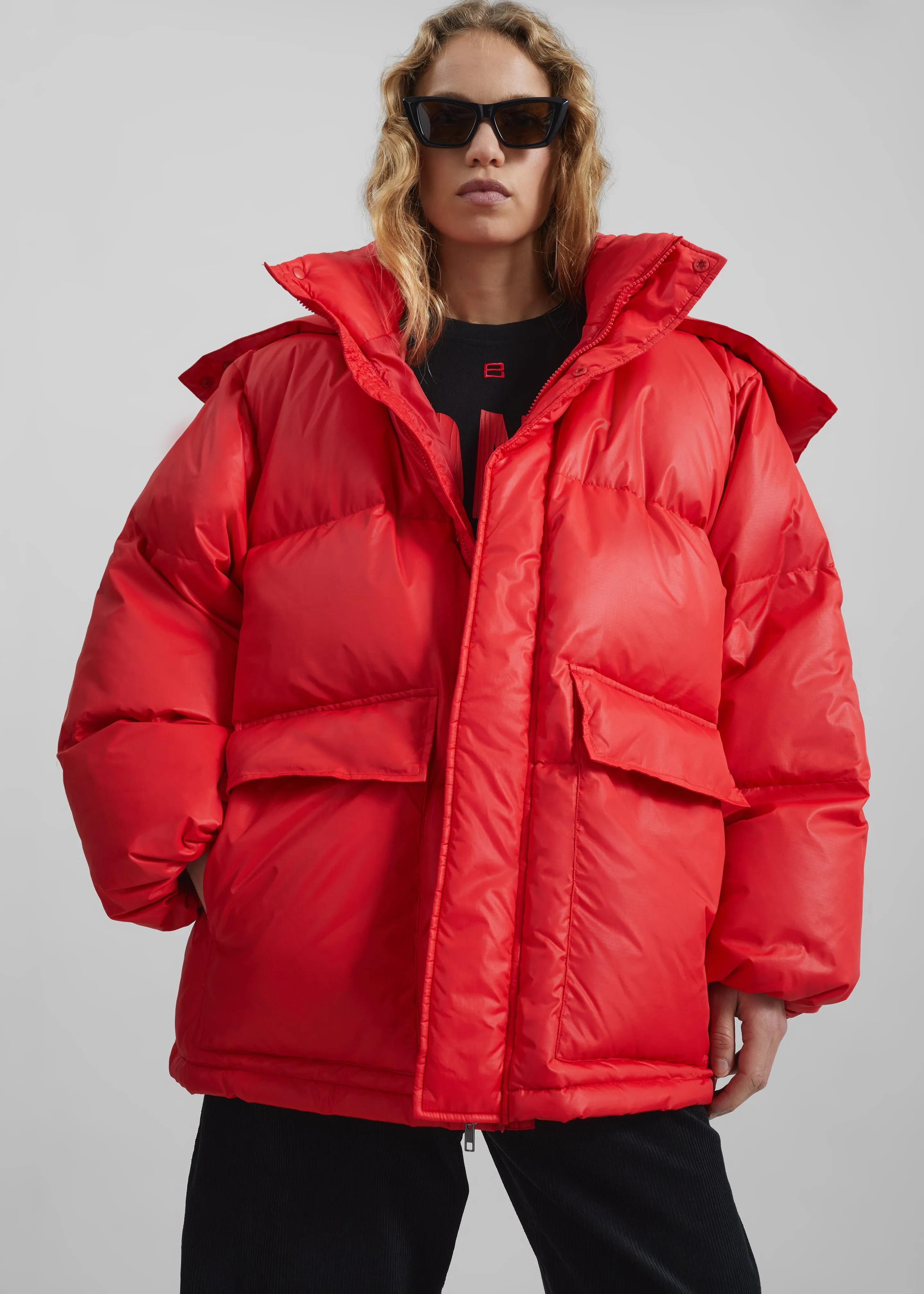 Riom Hooded Puffer Jacket - Red sold by Frankie Shop product image thumbnail 5