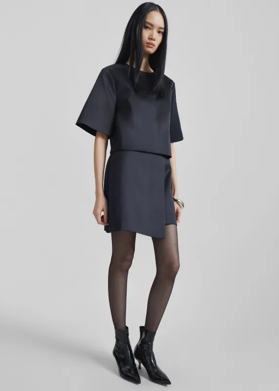 By Malene Birger Raye Mini Skirt - Black sold by Frankie Shop