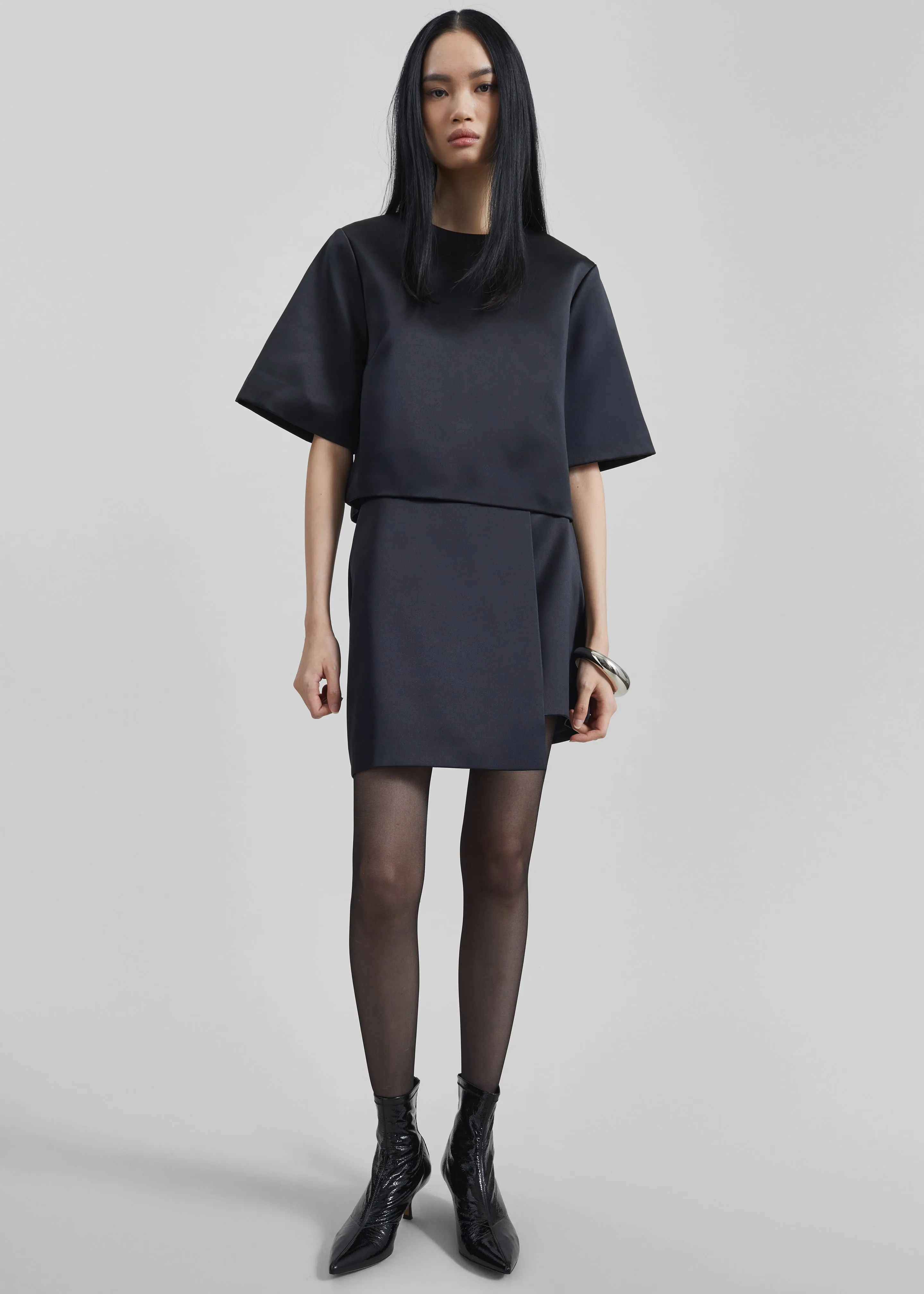 By Malene Birger Raye Mini Skirt - Black sold by Frankie Shop product image thumbnail 5