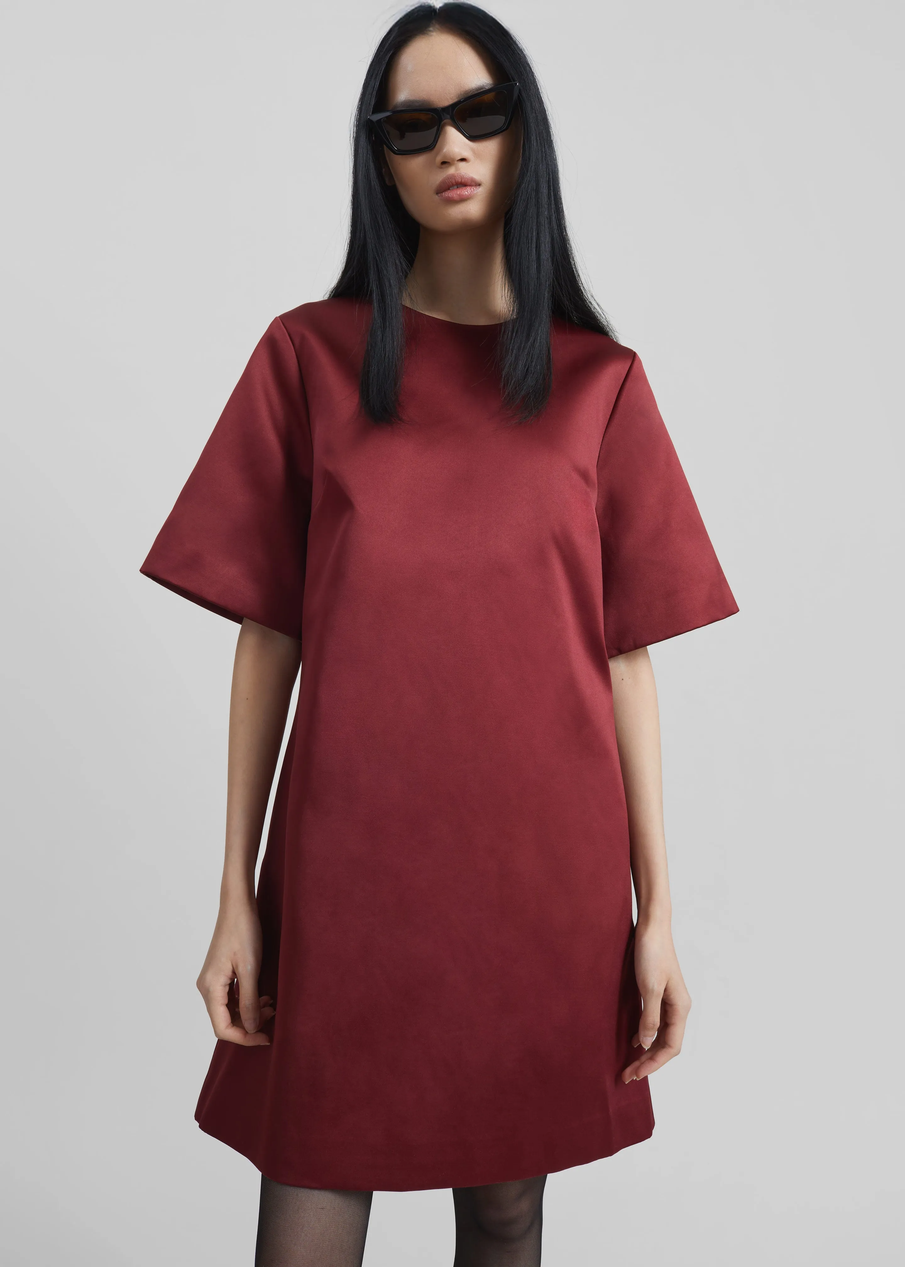 By Malene Birger Harperz Mini Dress - Cabernet sold by Frankie Shop product image thumbnail 4