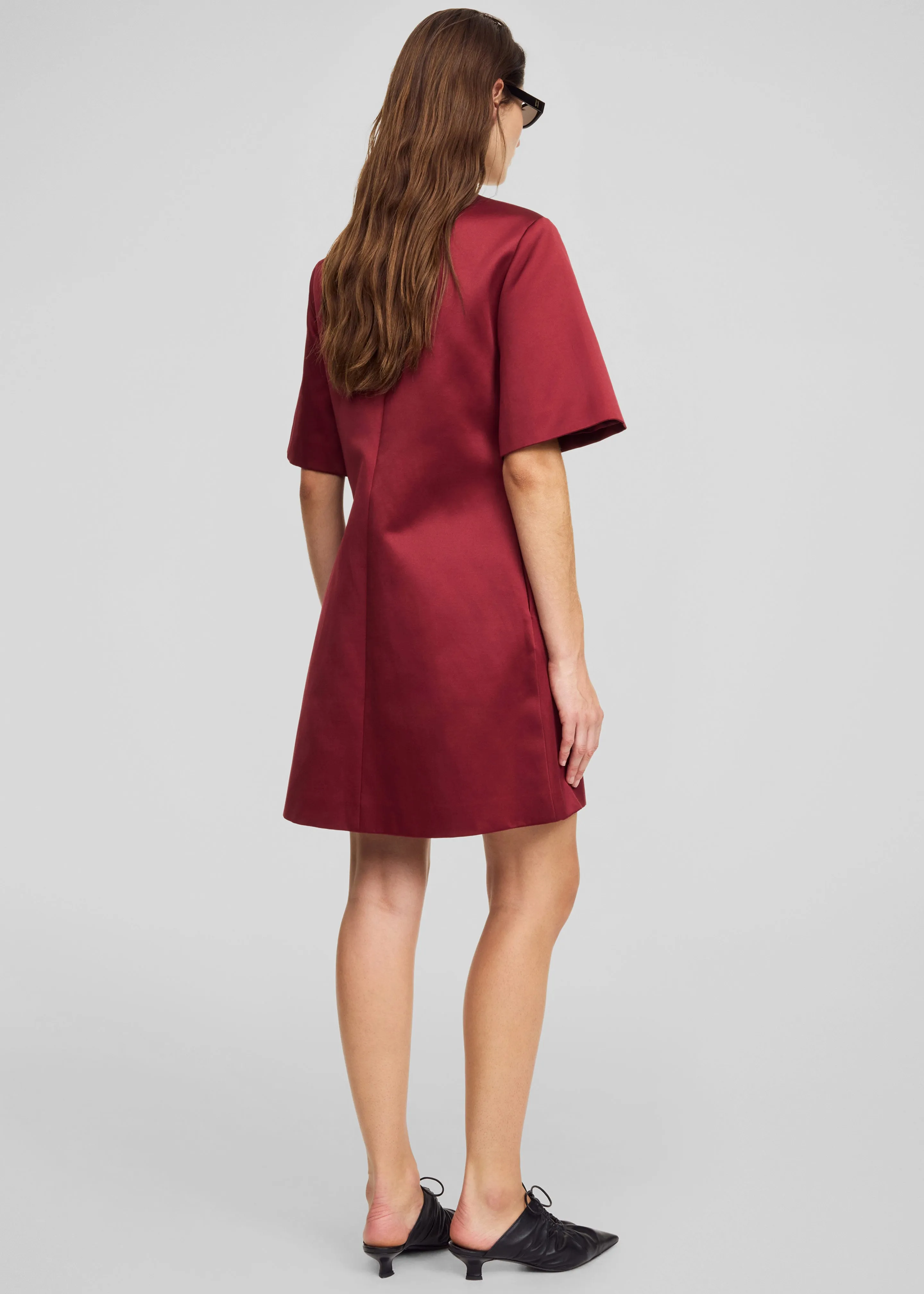 By Malene Birger Harperz Mini Dress - Cabernet sold by Frankie Shop product image thumbnail 5