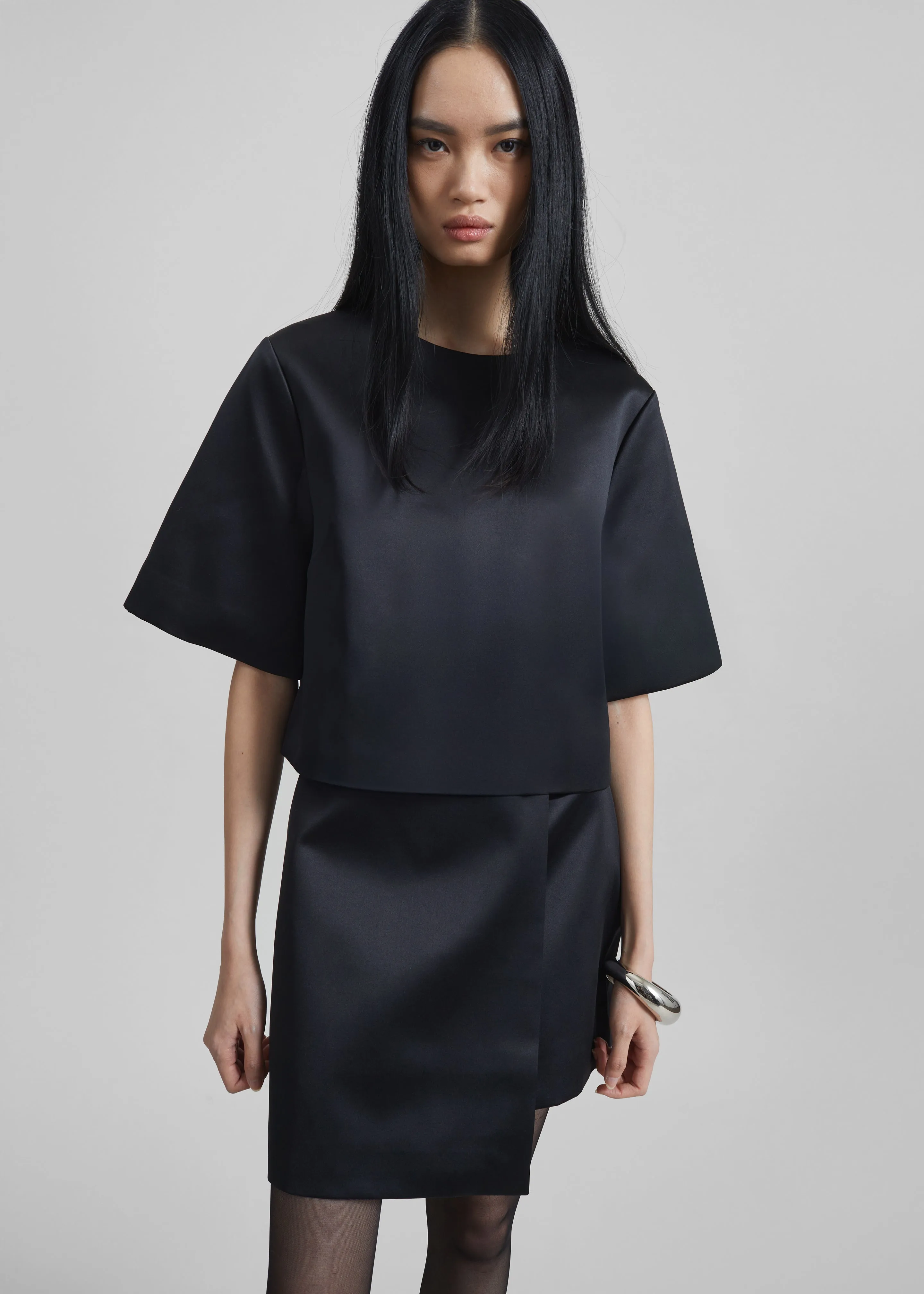 By Malene Birger Hania Top - Black sold by Frankie Shop